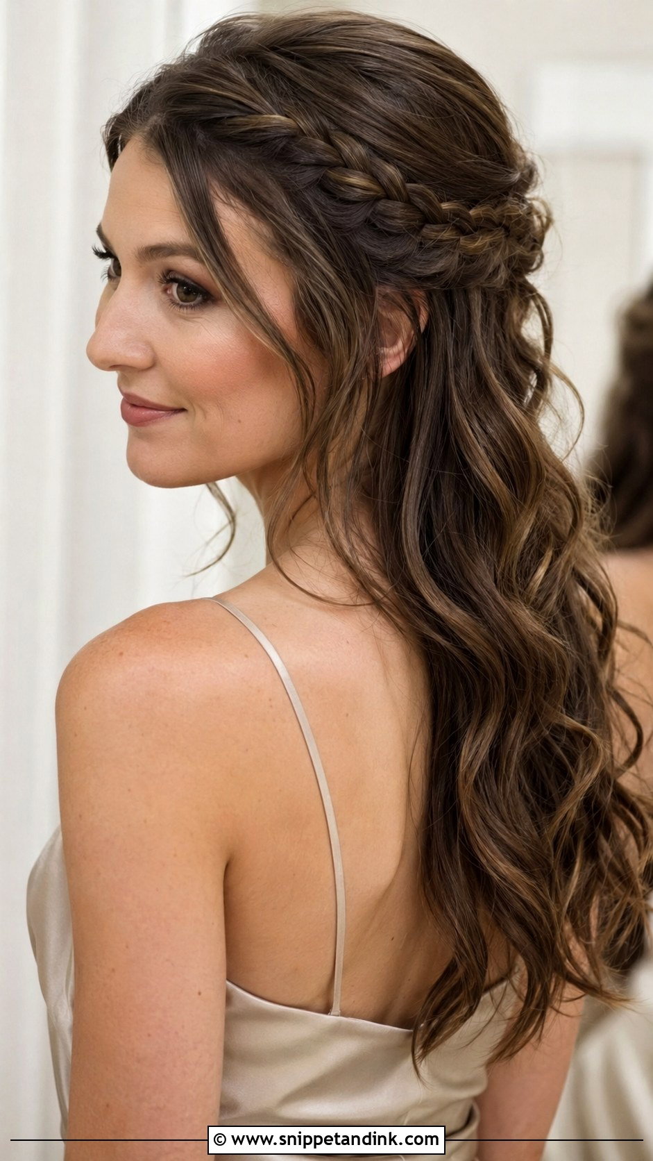 Half Up Half Down Bridesmaid Hair With Braid - Snippet and Ink - 20 Half Up Half Down Hairstyles Bridesmaid