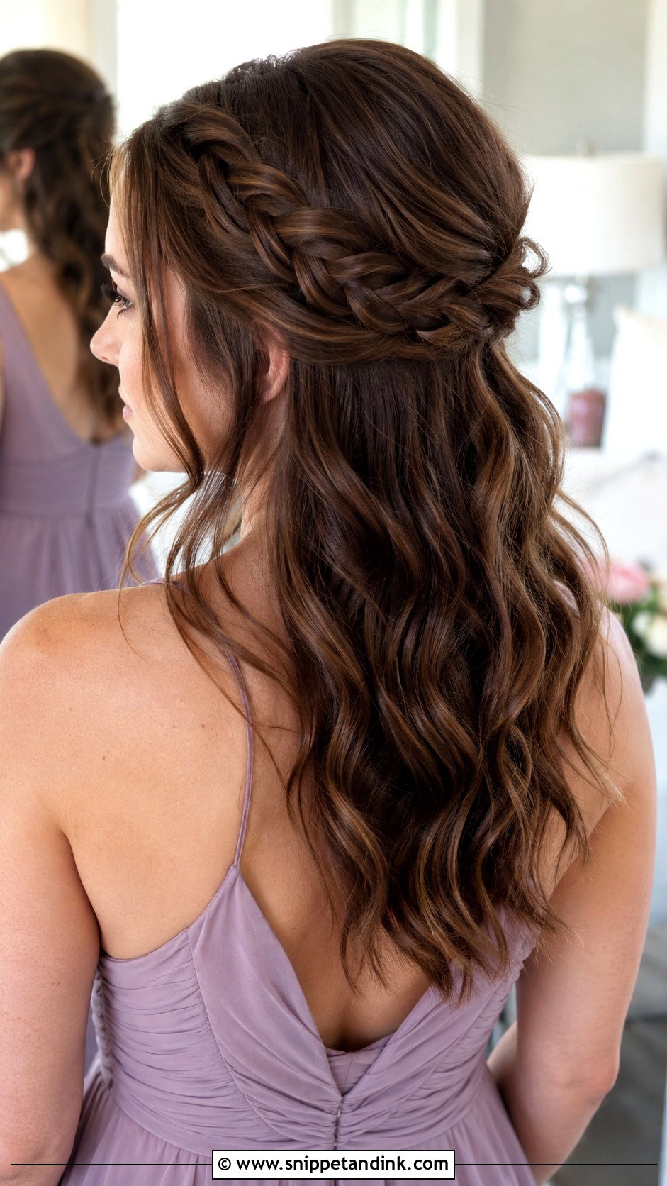 Half Up Half Down Bridesmaid Hair With Braid - Snippet and Ink - 25 Half Up Half Down Bridesmaid Hair Medium Ideas