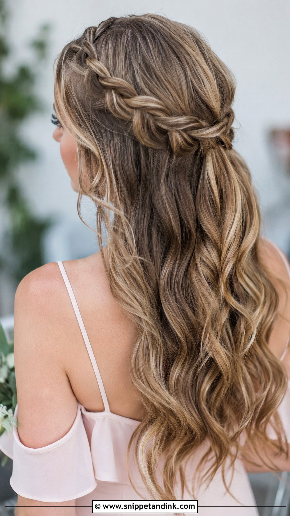 Half Up Half Down Bridesmaid Hair With Braids - Snippet and Ink - 20 Bridesmaids Hair Half Up Half Down Ideas