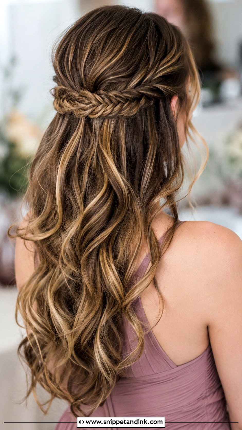 Half Up Half Down Bridesmaid Hair With Braids - Snippet and Ink - 35 Half Up Half Down Bridesmaid Hair Ideas