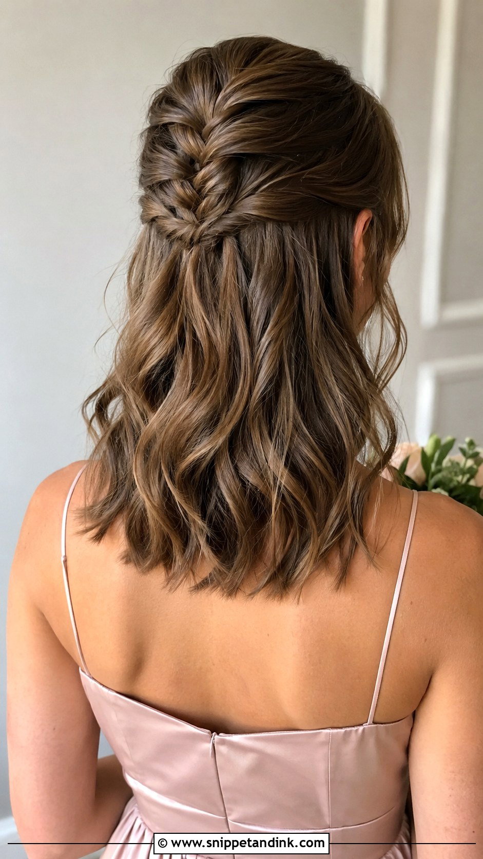Half Up Half Down Bridesmaid Hair With French Braid - Snippet and Ink - 30 Bridesmaids Half Up Half Down Hairstyles
