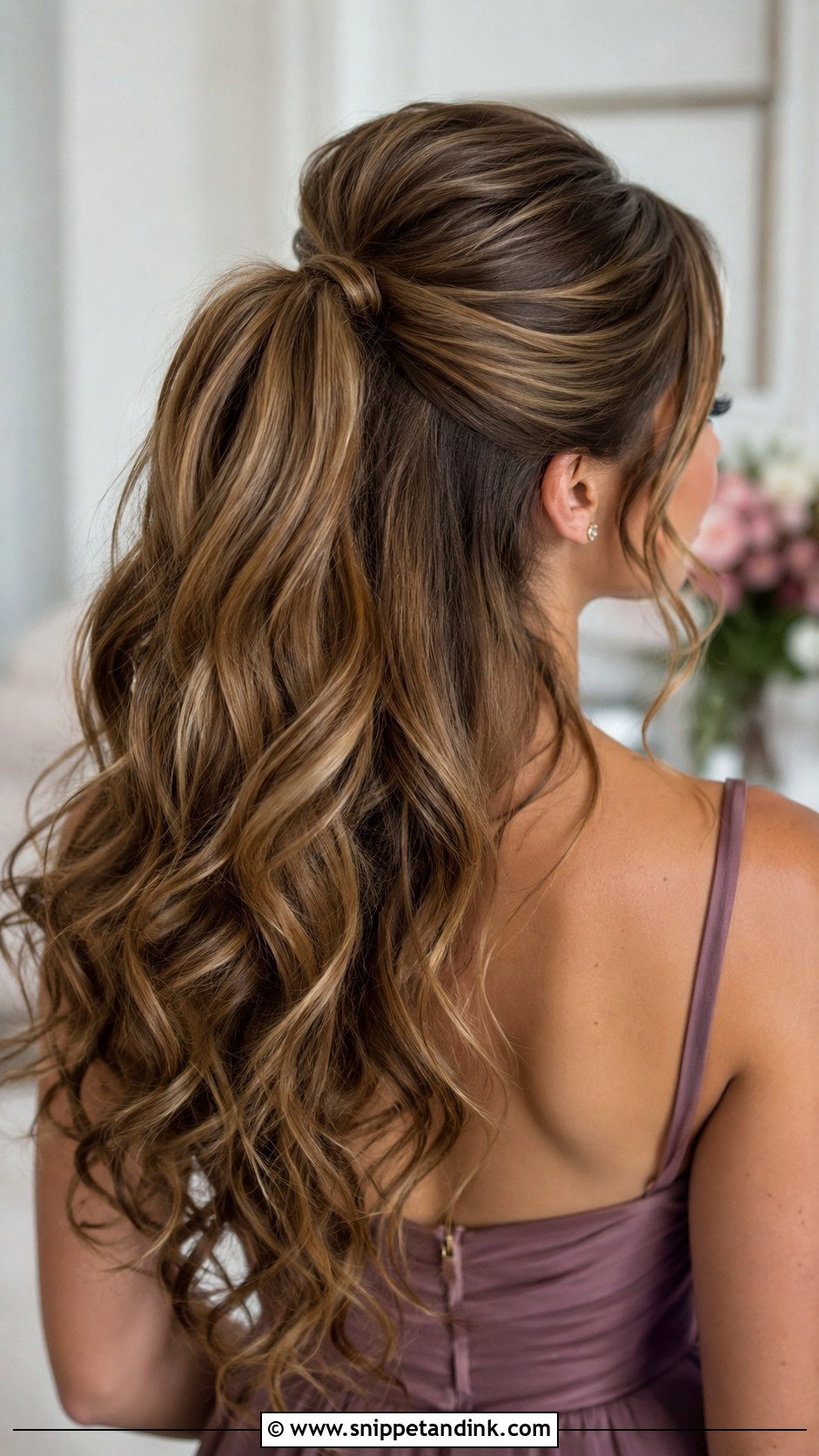 Half Up Half Down Bridesmaid Hair With High Ponytail - Snippet and Ink - 20 Half Up Half Down Bridesmaid Hair Long Ideas
