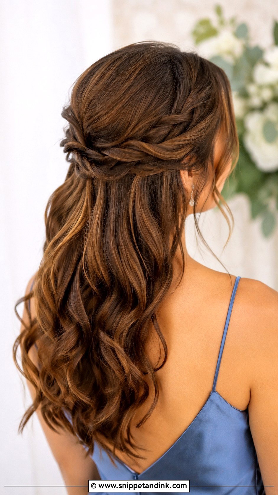 Half Up Half Down Bridesmaid Hair With Twists - Snippet and Ink - 20 Bridesmaid Hair Styles Half Up Half Down