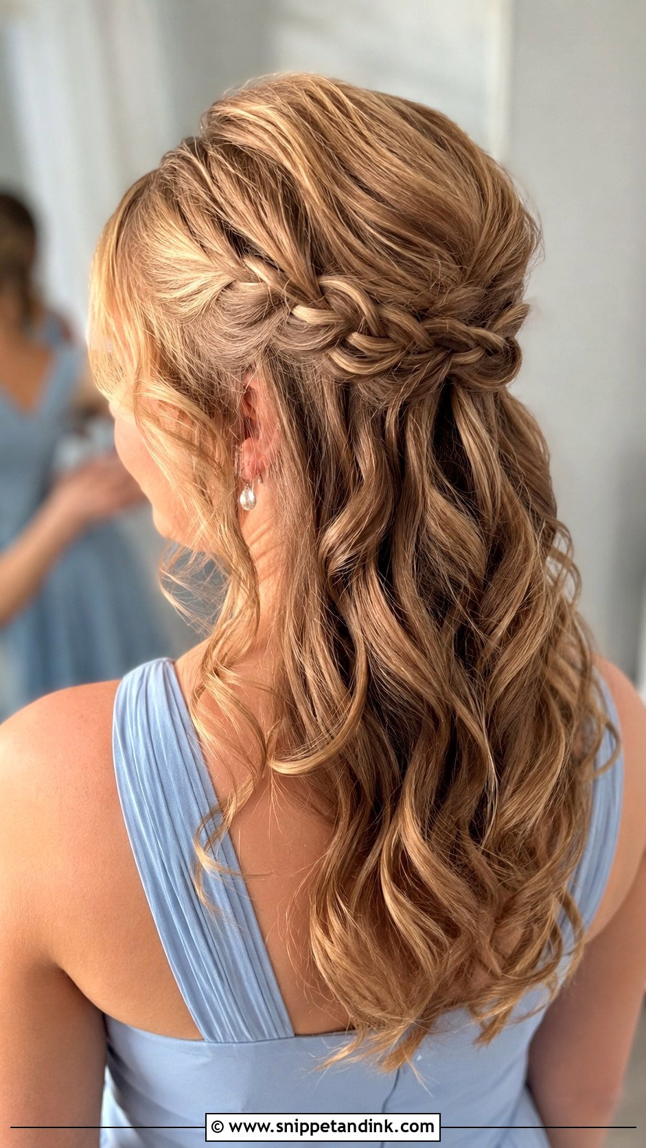 Half Up Half Down Bridesmaid Hair With Twists - Snippet and Ink - 35 Half Up Half Down Bridesmaid Hair Ideas