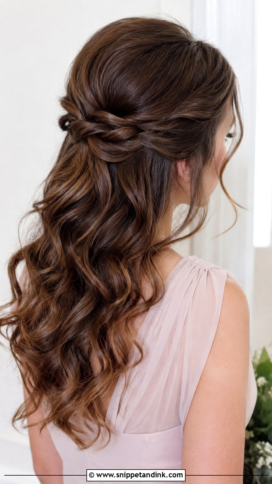 Half Up Half Down Bridesmaid Hairstyle - Snippet and Ink - 25 Easy Bridesmaid Hairstyles
