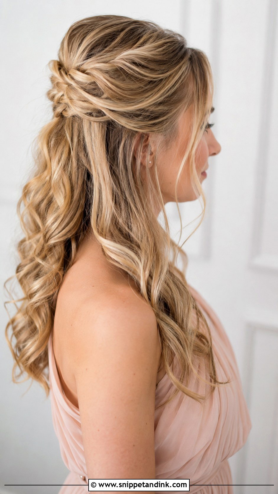 Half Up Half Down Bridesmaid Hairstyle - Snippet and Ink - 20 Wedding Hair Styles Bridesmaid