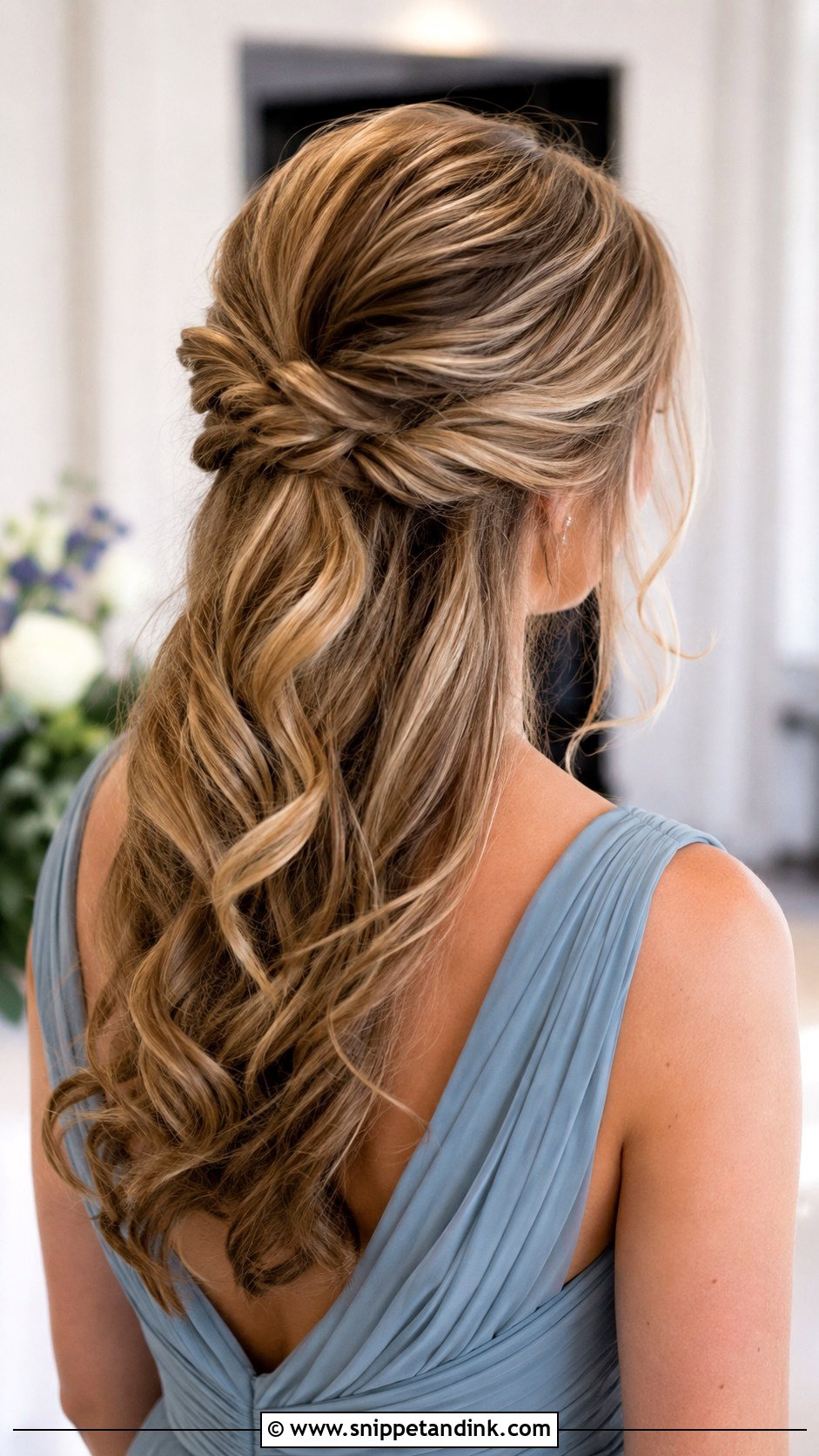 Half Up Half Down Bridesmaid Hairstyle - Snippet and Ink - 25 Bridesmaid Hairstyle Ideas