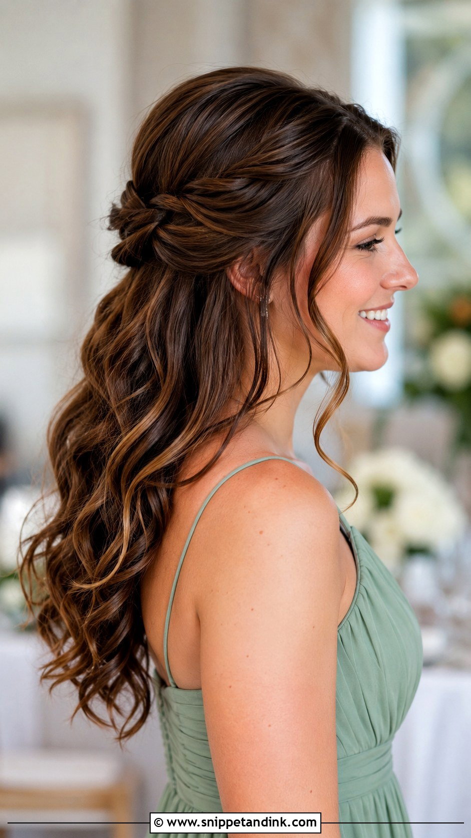 Half Up Half Down Bridesmaid Hairstyle For Long Hair - Snippet and Ink - 25 Bridesmaid Hairstyles Long Hair