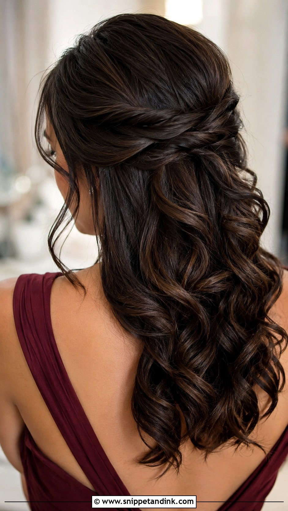 Half Up Half Down Bridesmaid Thick Hair - Snippet and Ink - 20 Bridesmaid Hairstyles Half Up Half Down Medium Length