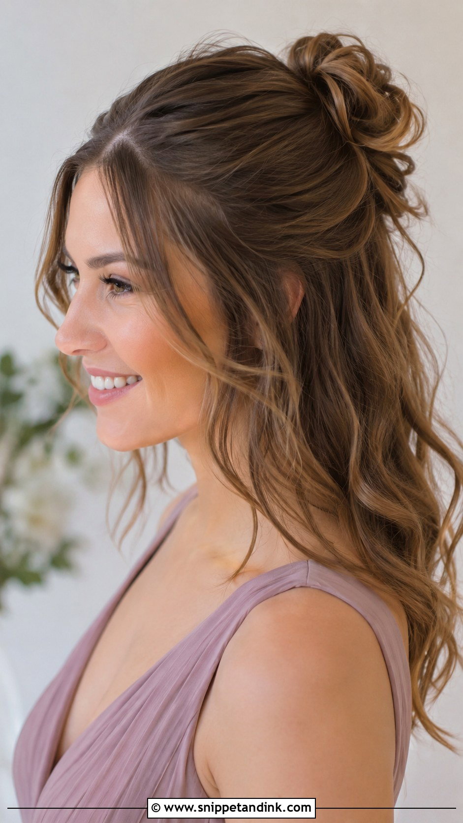 Half Up Half Down Bun For Bridesmaids - Snippet and Ink - 20 Bridesmaid Hair Styles Half Up Half Down Medium Length