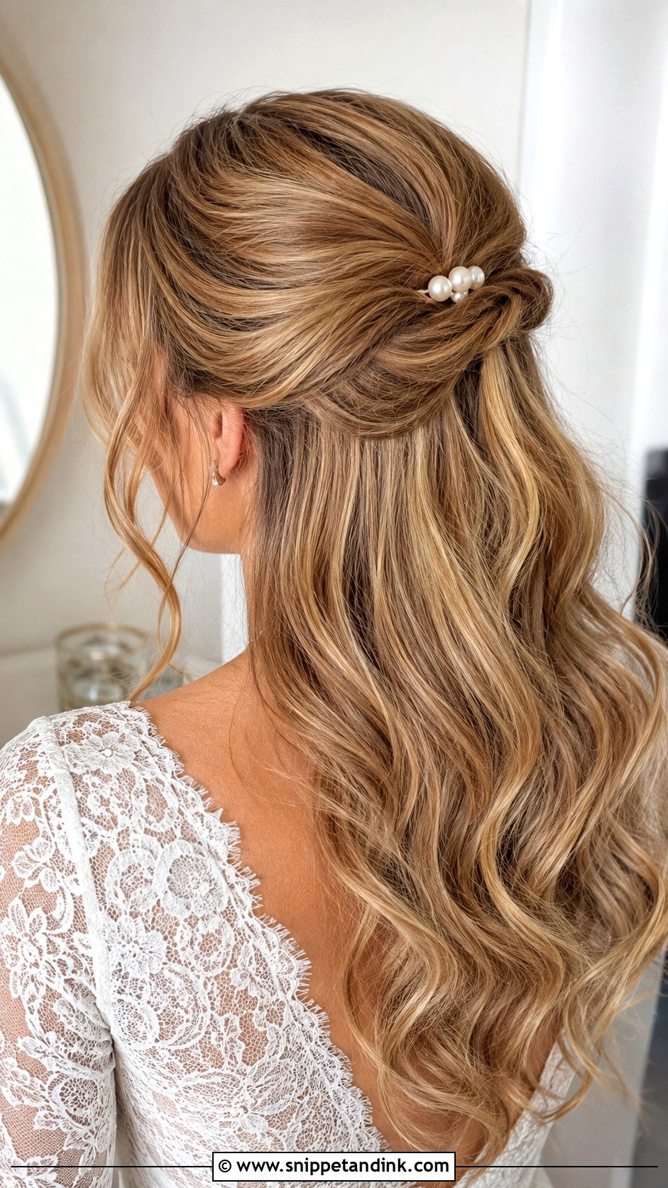 Half Up Half Down Court Wedding Hairstyle - Snippet and Ink - 20 Court Wedding Hairstyles