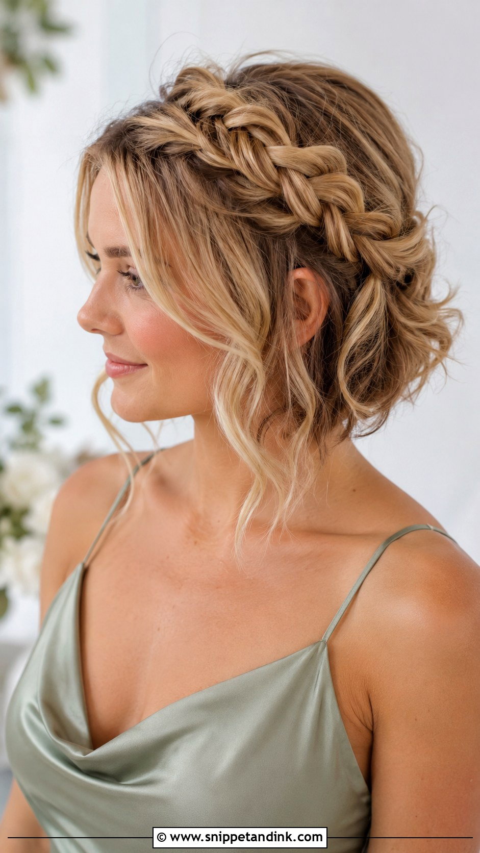 Half Up Half Down Crown Braid For Short Hair - Snippet and Ink - 25 Bridesmaid Hairstyles Half Up Half Down Braid Short Hair