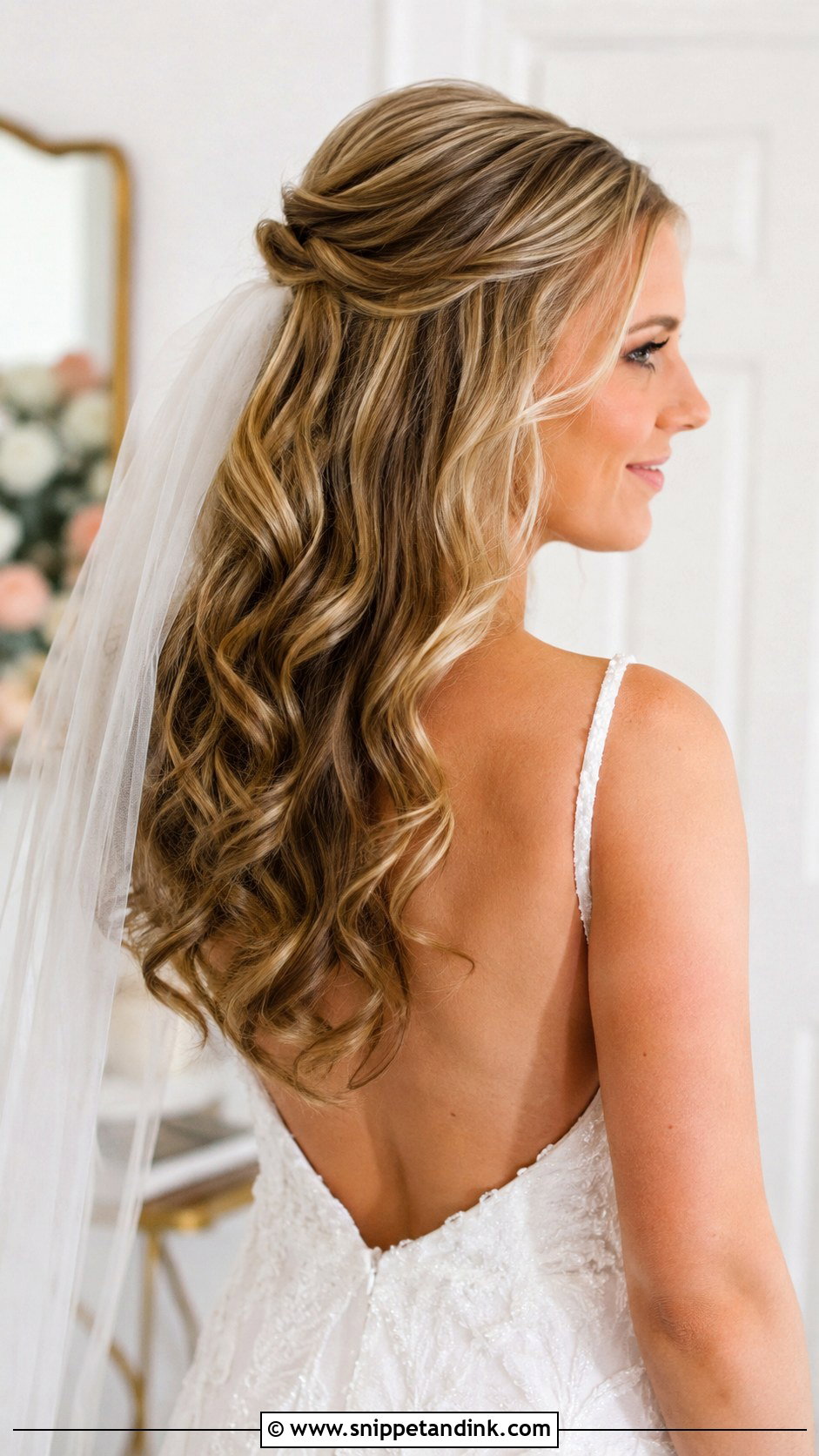 Half Up Half Down Curls - Snippet and Ink - 20 Bride Hair Down Curls
