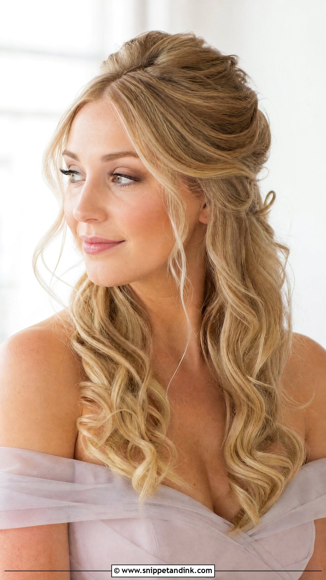 Half Up Half Down Curls For Formal Events - Snippet and Ink - 15 Cute Hairstyles for Formal Events