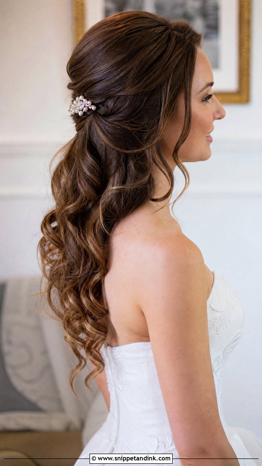Half Up Half Down Curls for Wedding - Snippet and Ink - 20 Curl Hairstyles for Wedding