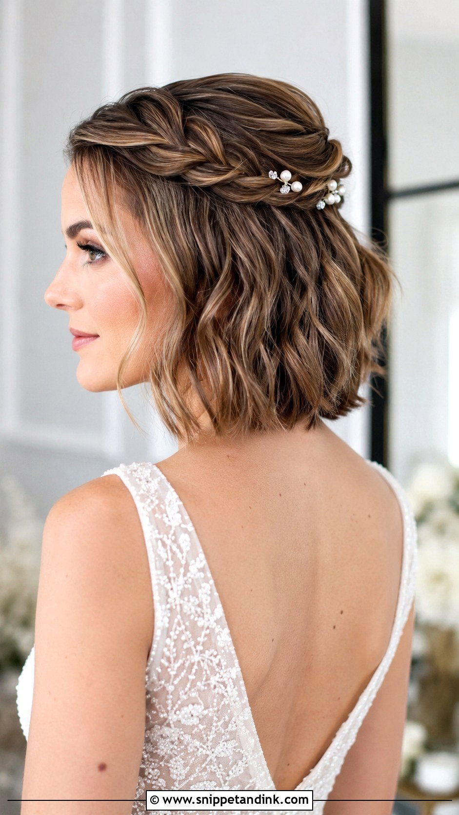 Half Up Half Down For Short Hair - Snippet and Ink - 35 Half-Up Half-Down Wedding Hairstyles
