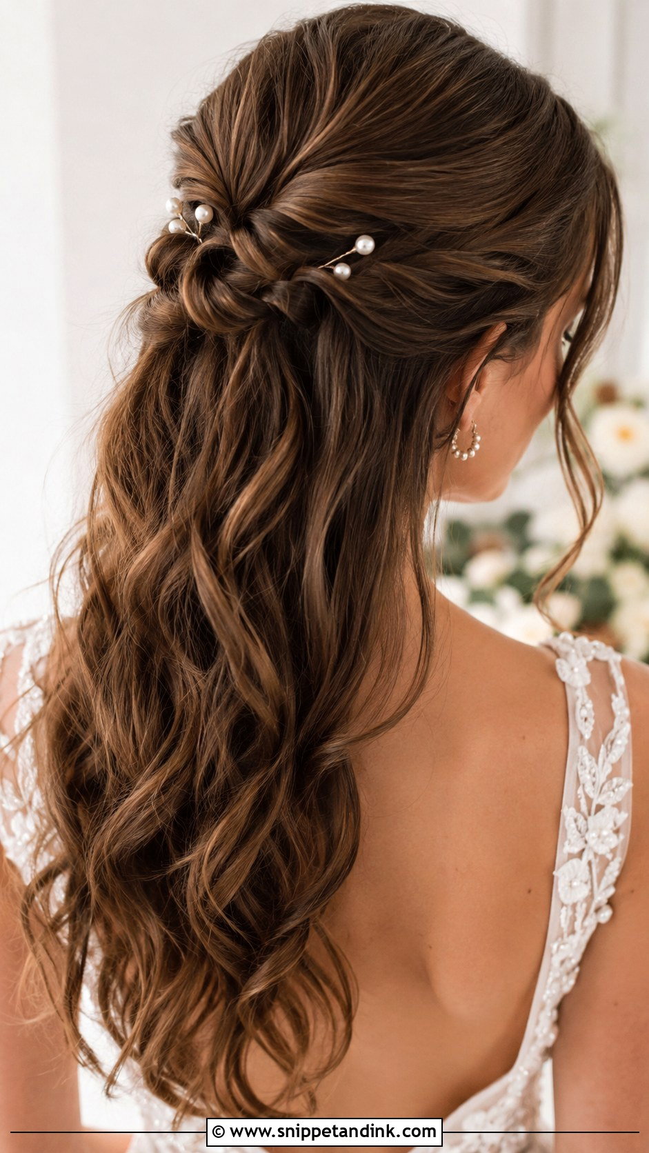 Half Up Half Down Knotted Style - Snippet and Ink - 25 Half-Up Half-Down Hair for Wedding Ideas