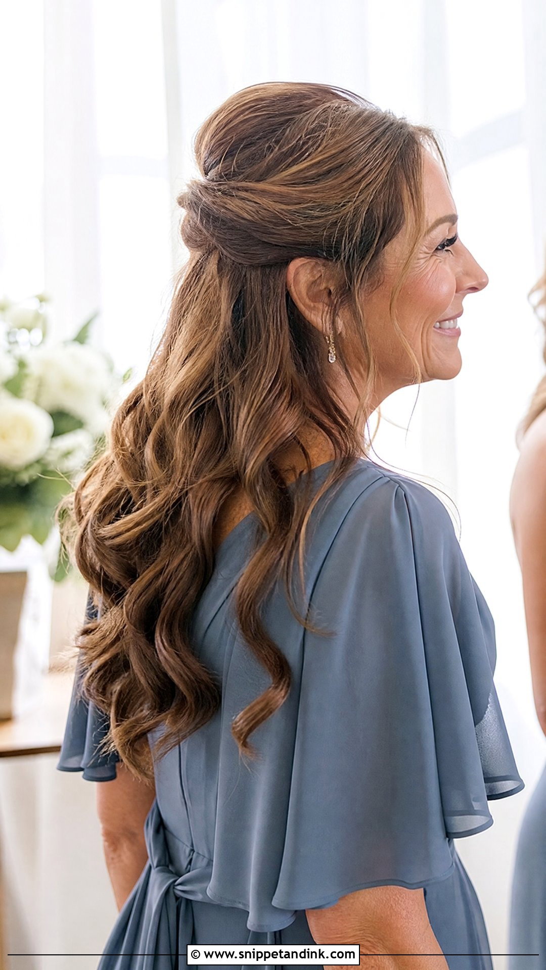 Half Up Half Down Mother of the Bride Hairstyle - Snippet and Ink - 20 Hair for Mother of the Bride Ideas
