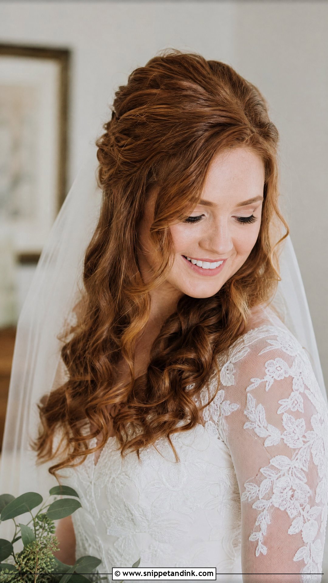 Half Up Half Down Natural Curls - Snippet and Ink - 15 Bridal Hair Natural Curls