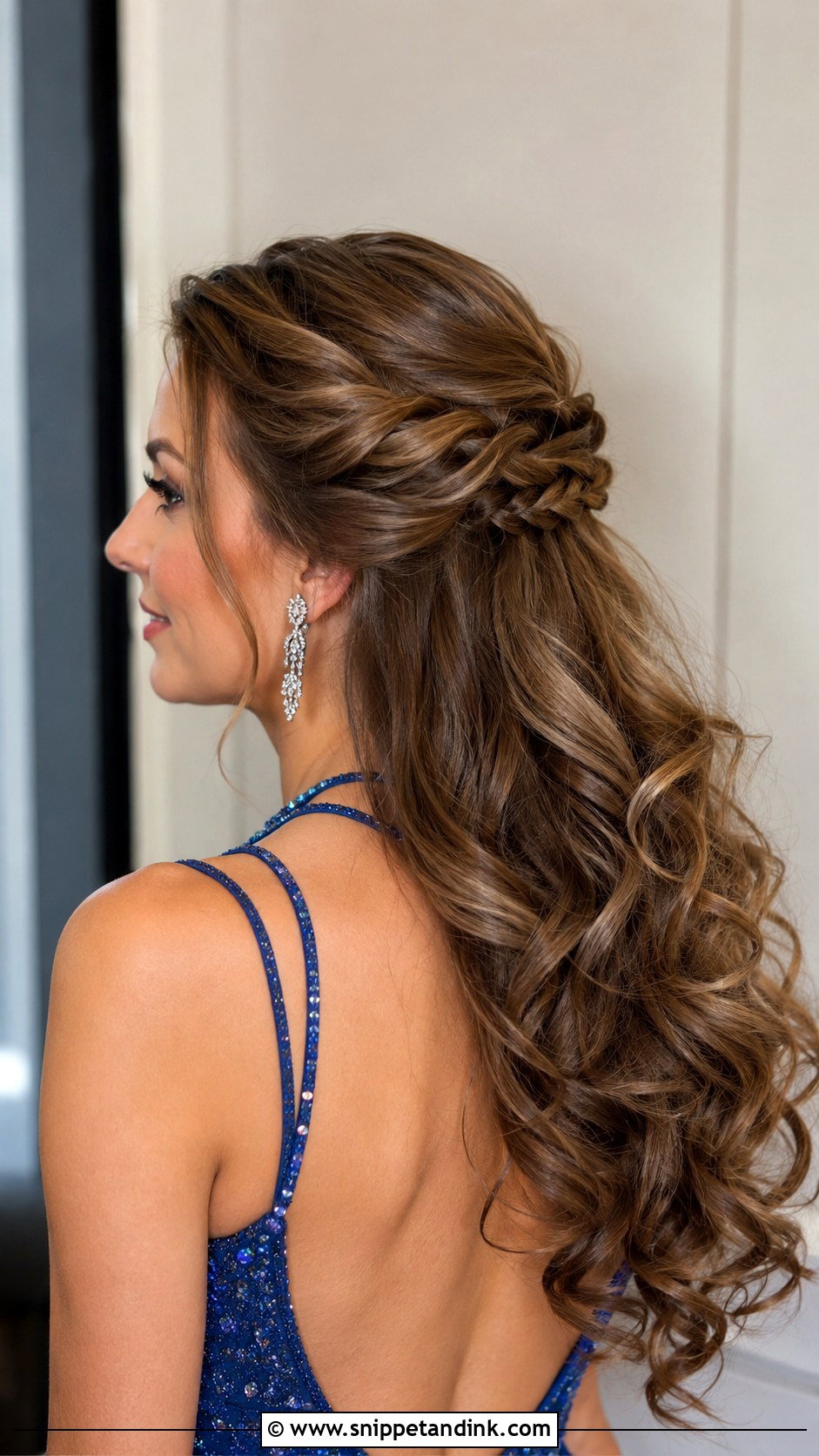 Half Up Half Down Pageant Hair With Braided Twists - Snippet and Ink - 20 Half-Up Half-Down Pageant Hair Ideas