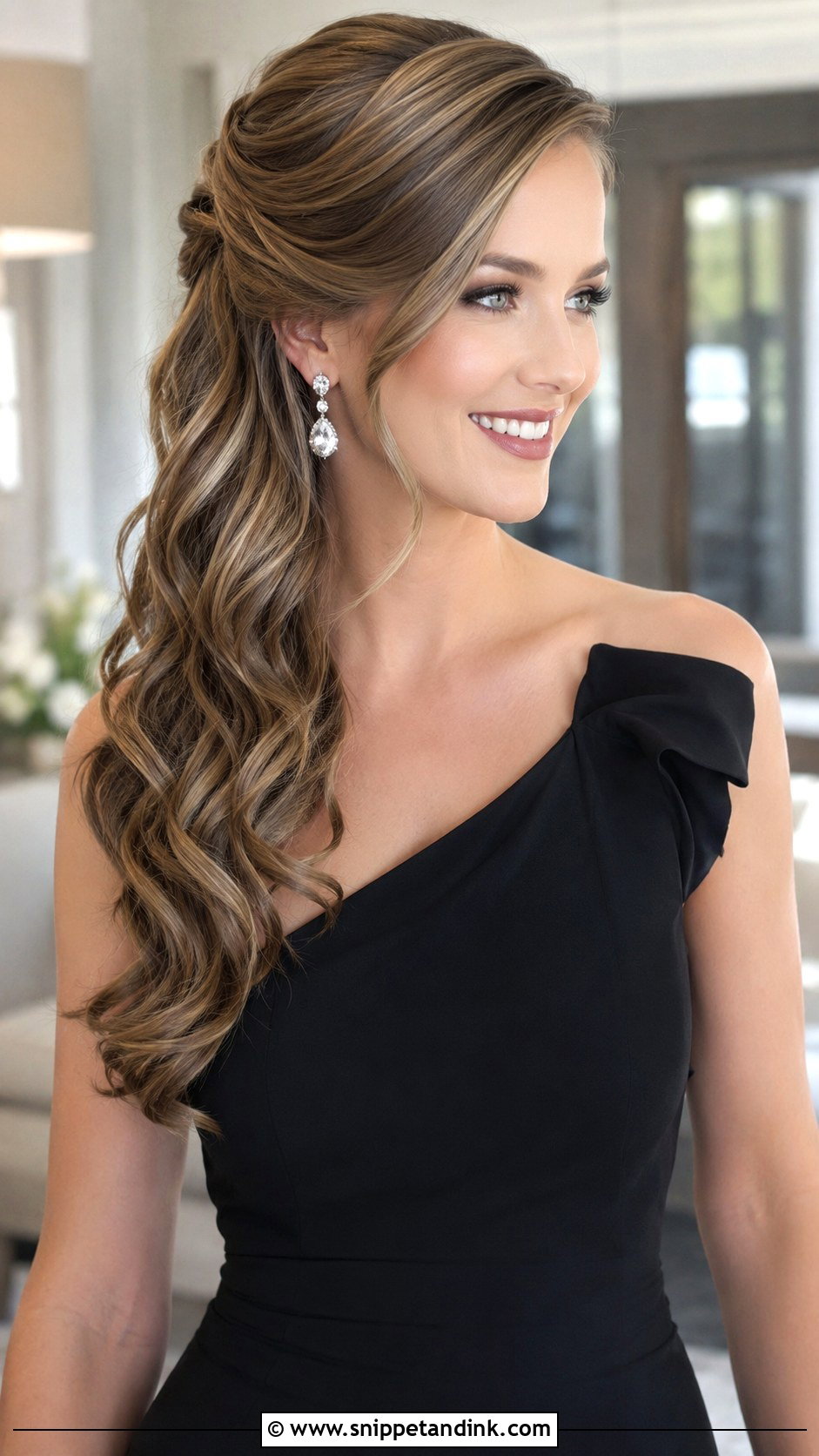 Half Up Half Down Pageant Hair With Side Part - Snippet and Ink - 20 Half-Up Half-Down Pageant Hair Ideas