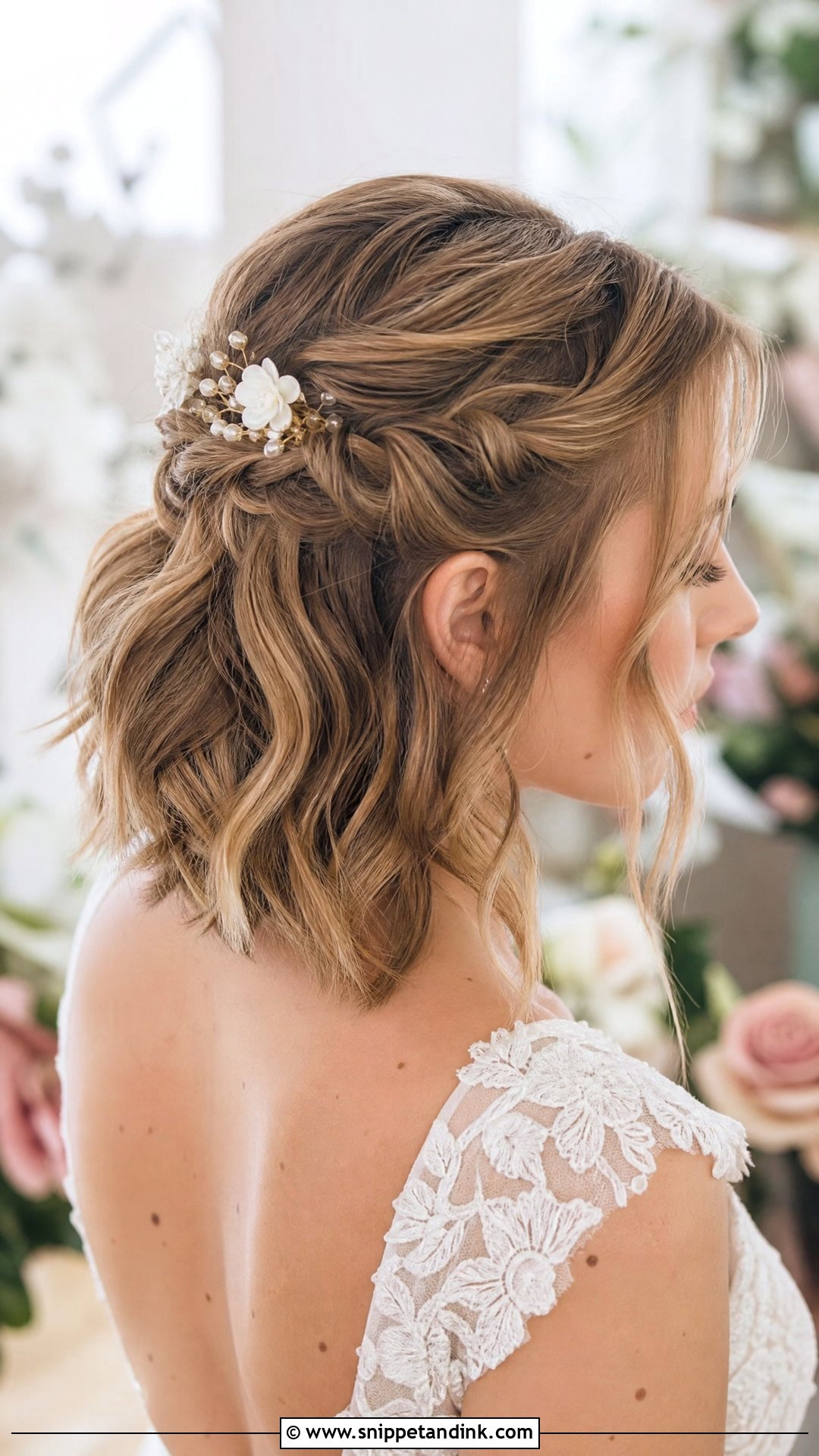 Half Up Half Down Short Hair - Snippet and Ink - 20 Wedding Hairstyle Shorthair Ideas
