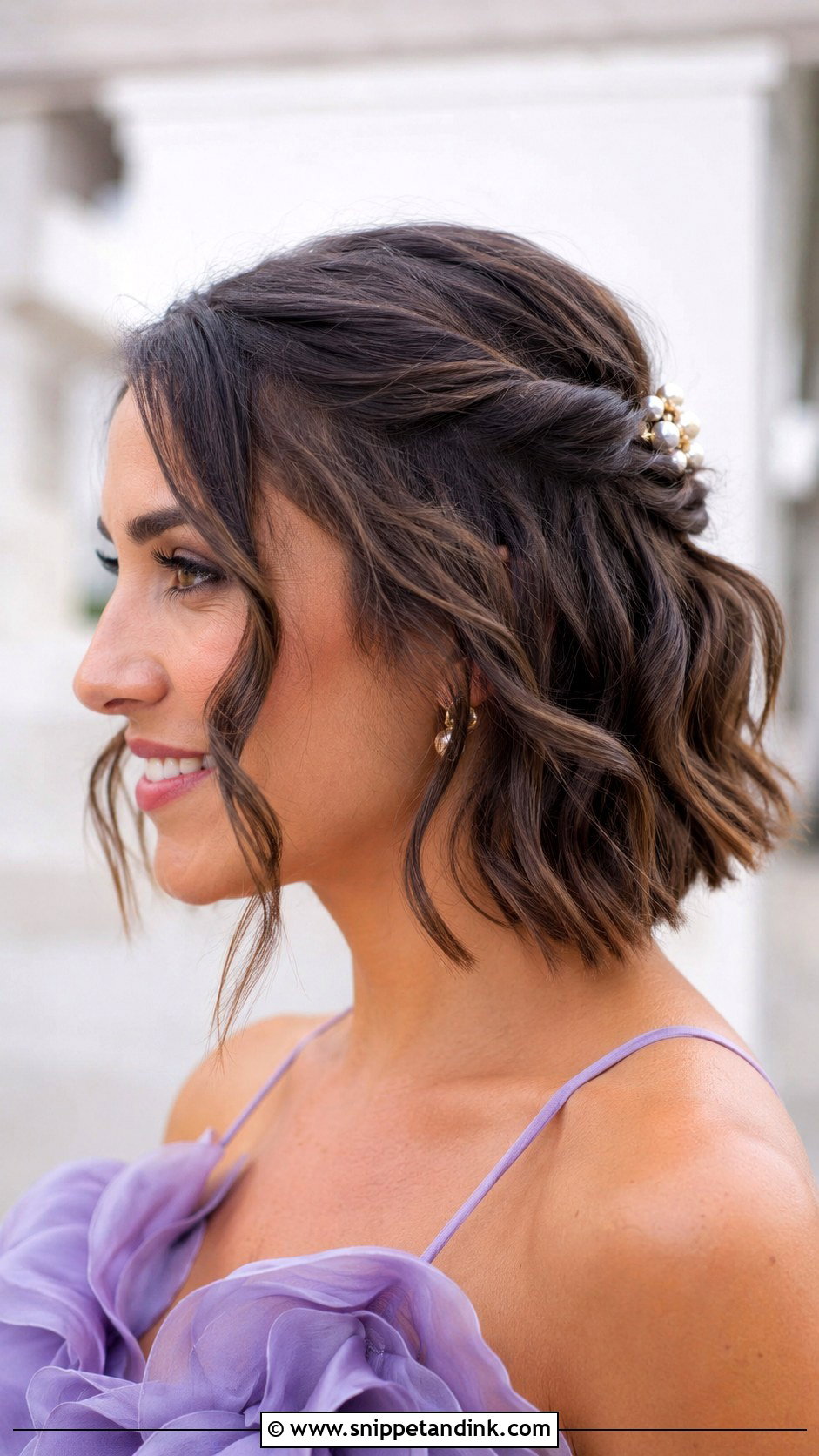 Half Up Half Down Short Hair Wedding Guest - Snippet and Ink - 20 Half-Up Half-Down Wedding Guest Hairstyles