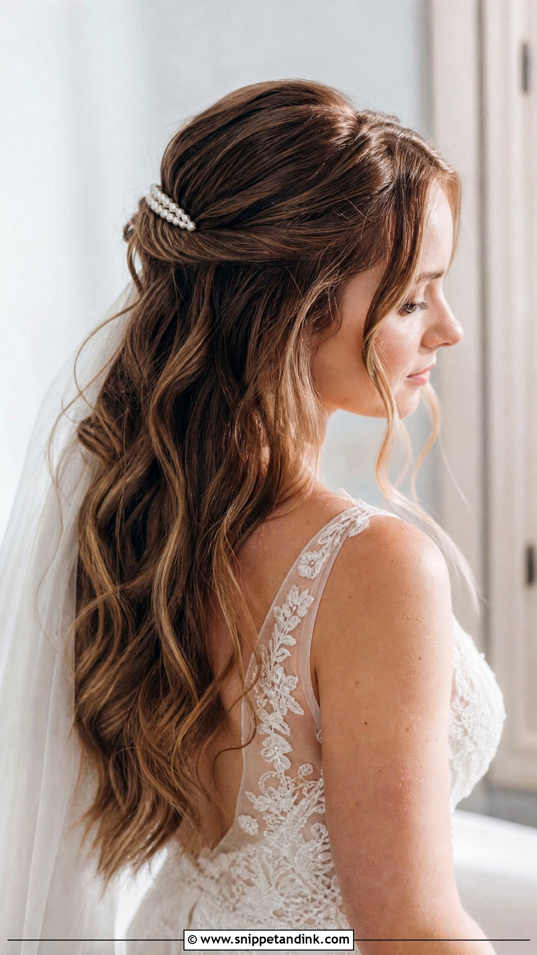 Half Up Half Down Short Hair Wedding Style - Snippet and Ink - 20 Wedding Hairstyles for Bride Short Hair