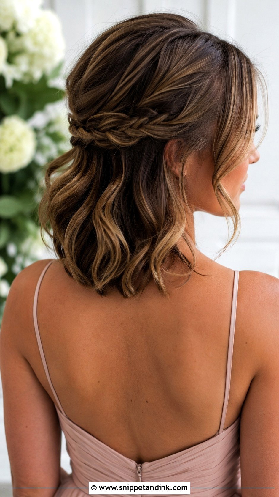Half Up Half Down Short Hair With Braid - Snippet and Ink - 20 Simple Wedding Hairstyles Half Up Half Down Short Hair Bridesmaid
