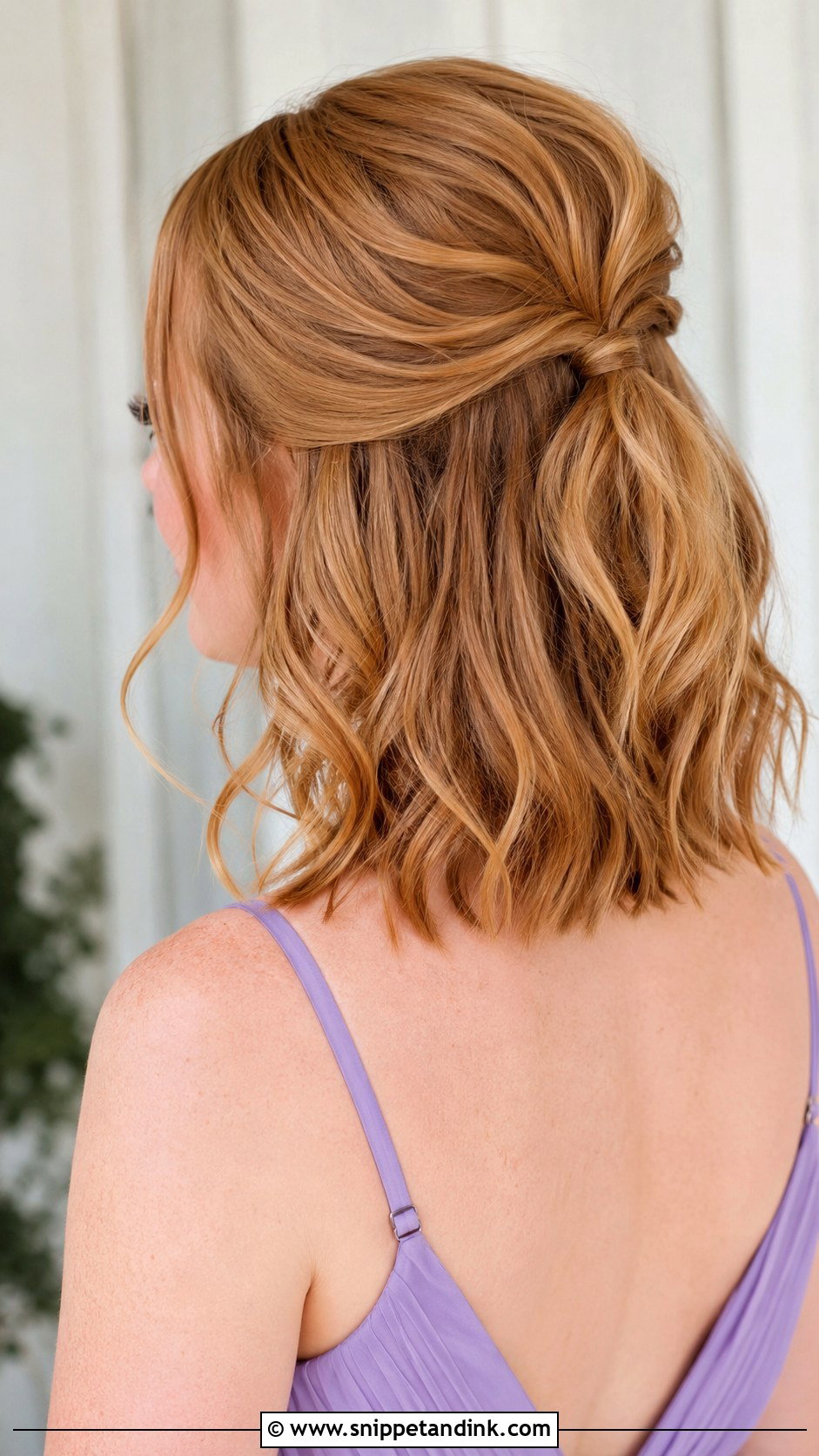 Half Up Half Down Short Hair With Mini Ponytail - Snippet and Ink - 20 Half Up Half Down Bridesmaid Hair Short Ideas