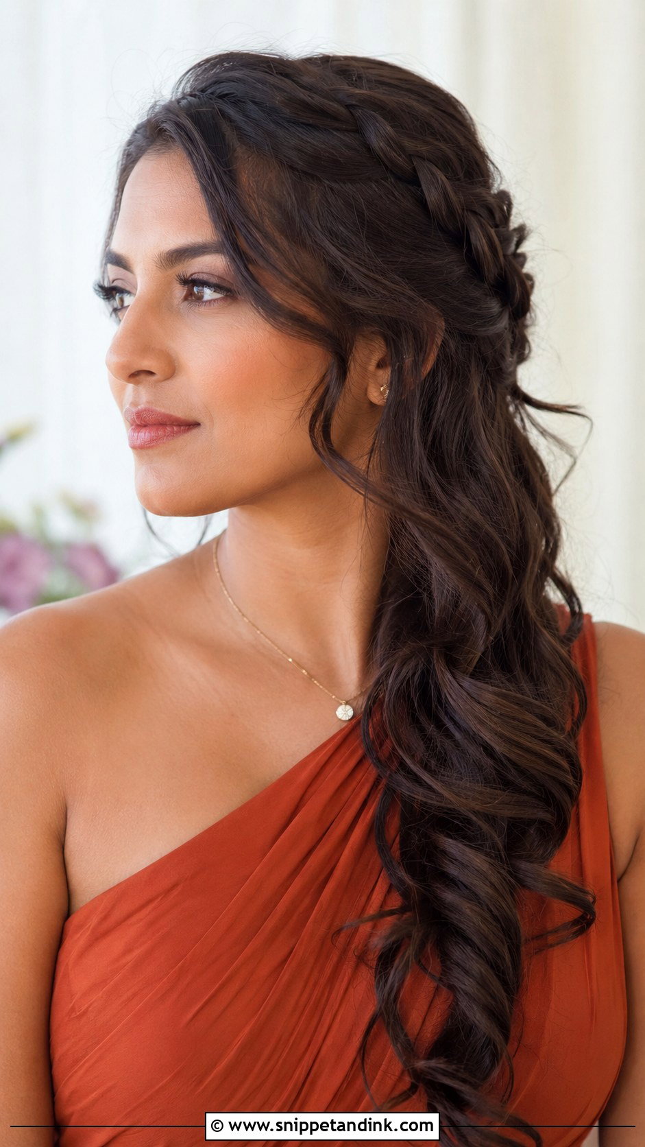 Half Up Half Down Side Braid - Snippet and Ink - 20 Bridesmaid Hairstyles Half Up Half Down Braid Medium Lengths Long