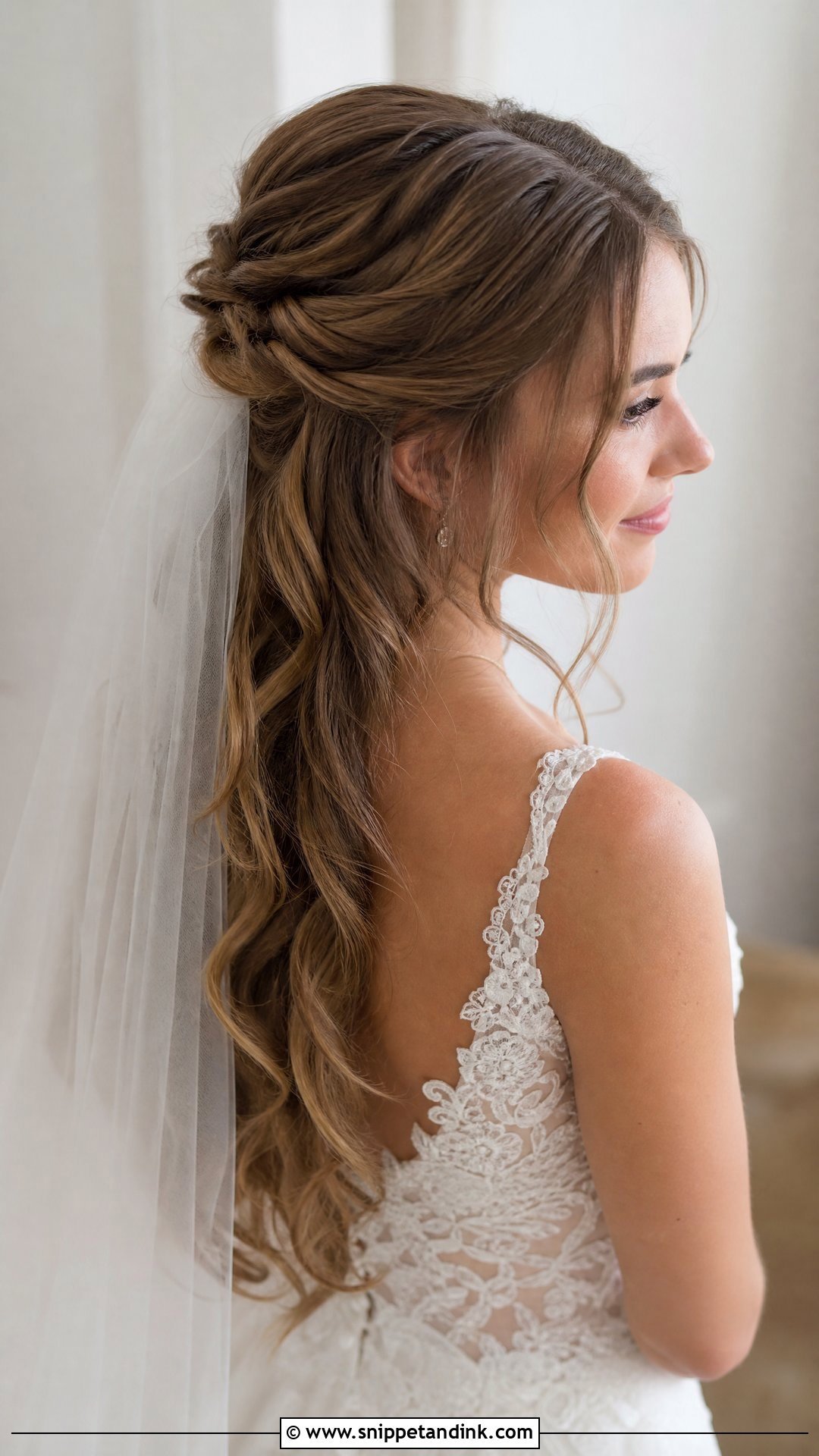 Half Up Half Down Updo - Snippet and Ink - 20 Wedding Hair Inspiration Updo Hairstyle Ideas