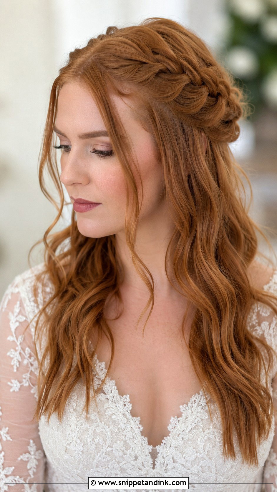 Half Up Half Down Viking Bridal Hair - Snippet and Ink - 20 Viking Hairstyles Women Wedding