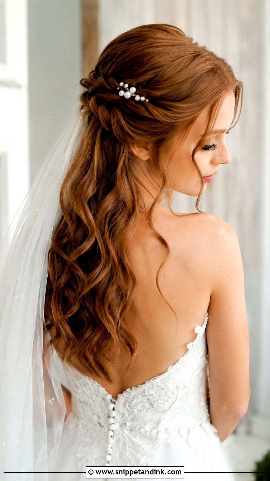 Half Up Half Down Waves - Snippet and Ink - 20 Bridal Hair Waves
