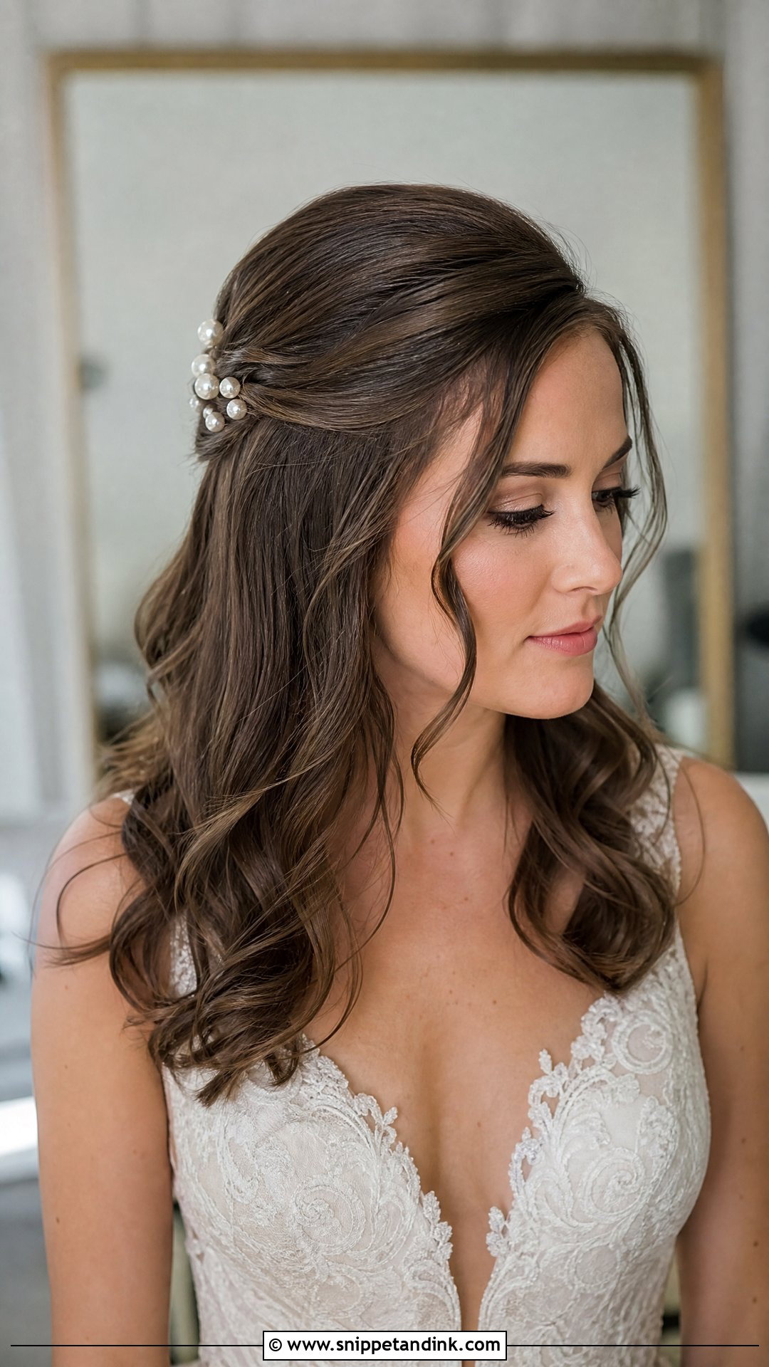 Half Up Half Down Wedding Curls - Snippet and Ink - 15 Curled Wedding Hairstyles