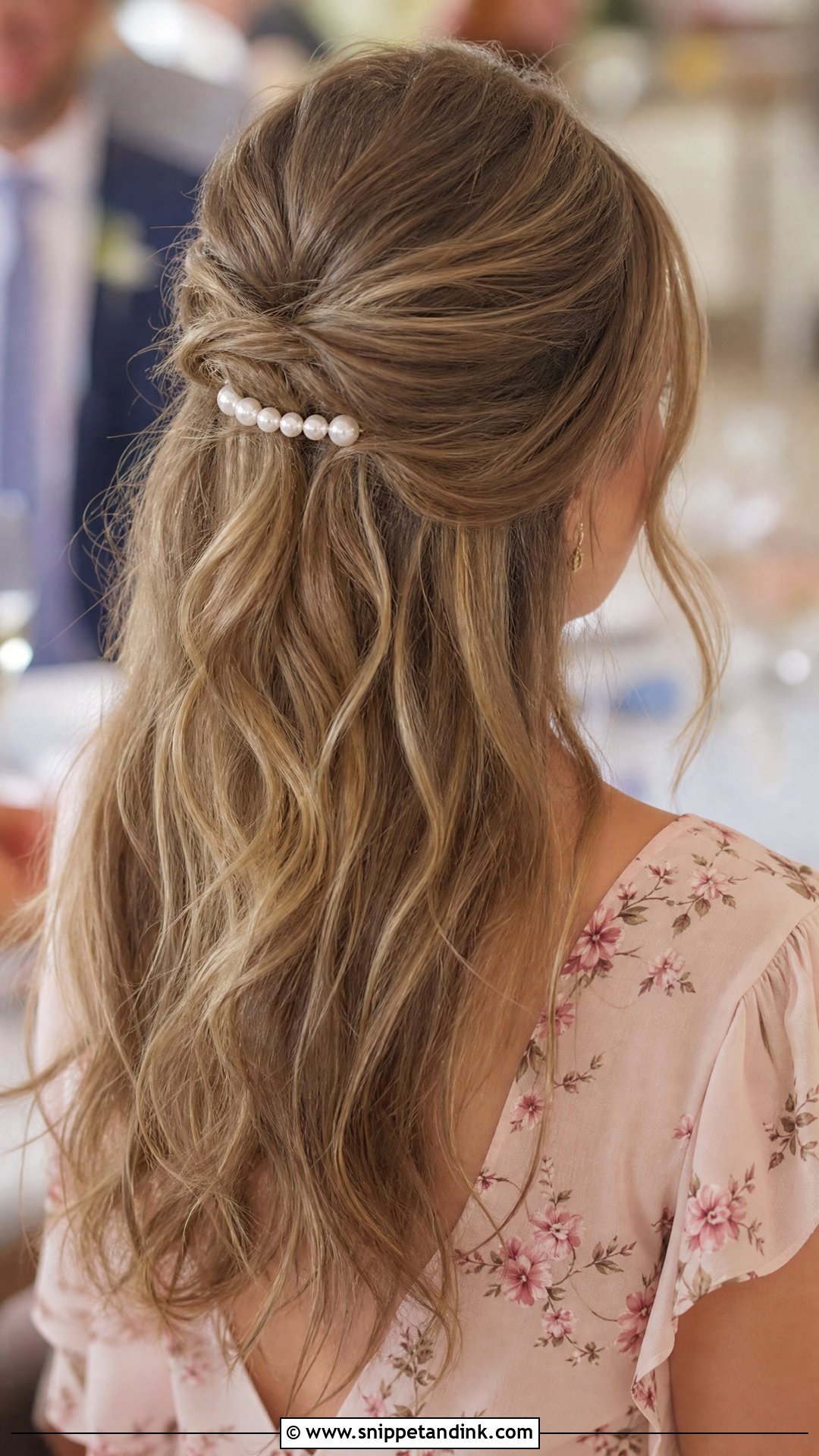 Half Up Half Down Wedding Guest Hair - Snippet and Ink - 20 Simple Hair Do for Wedding Guest Ideas