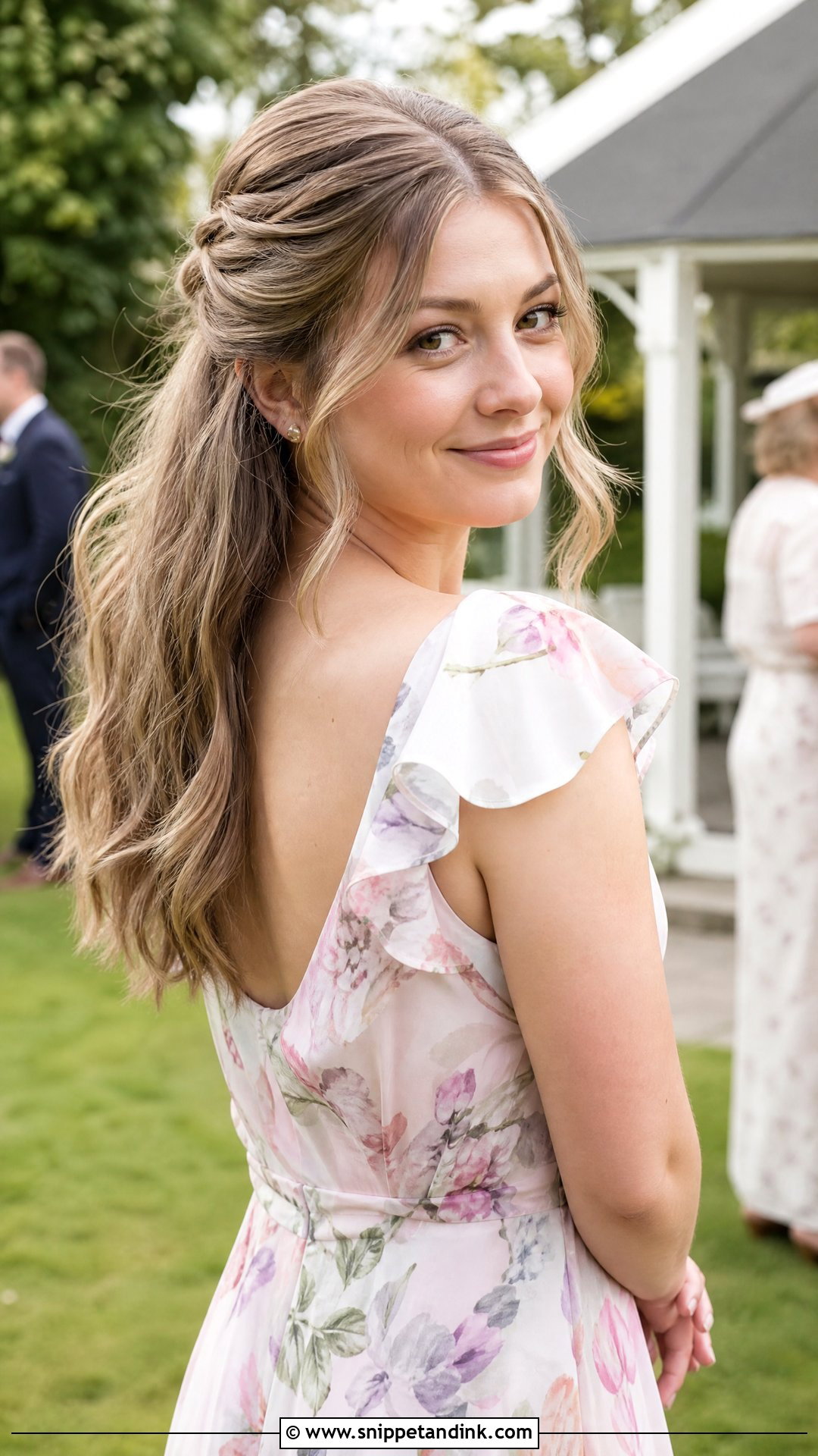 Half Up Half Down Wedding Guest Hairstyle - Snippet and Ink - 15 Easy Wedding Guest Hairstyle Ideas