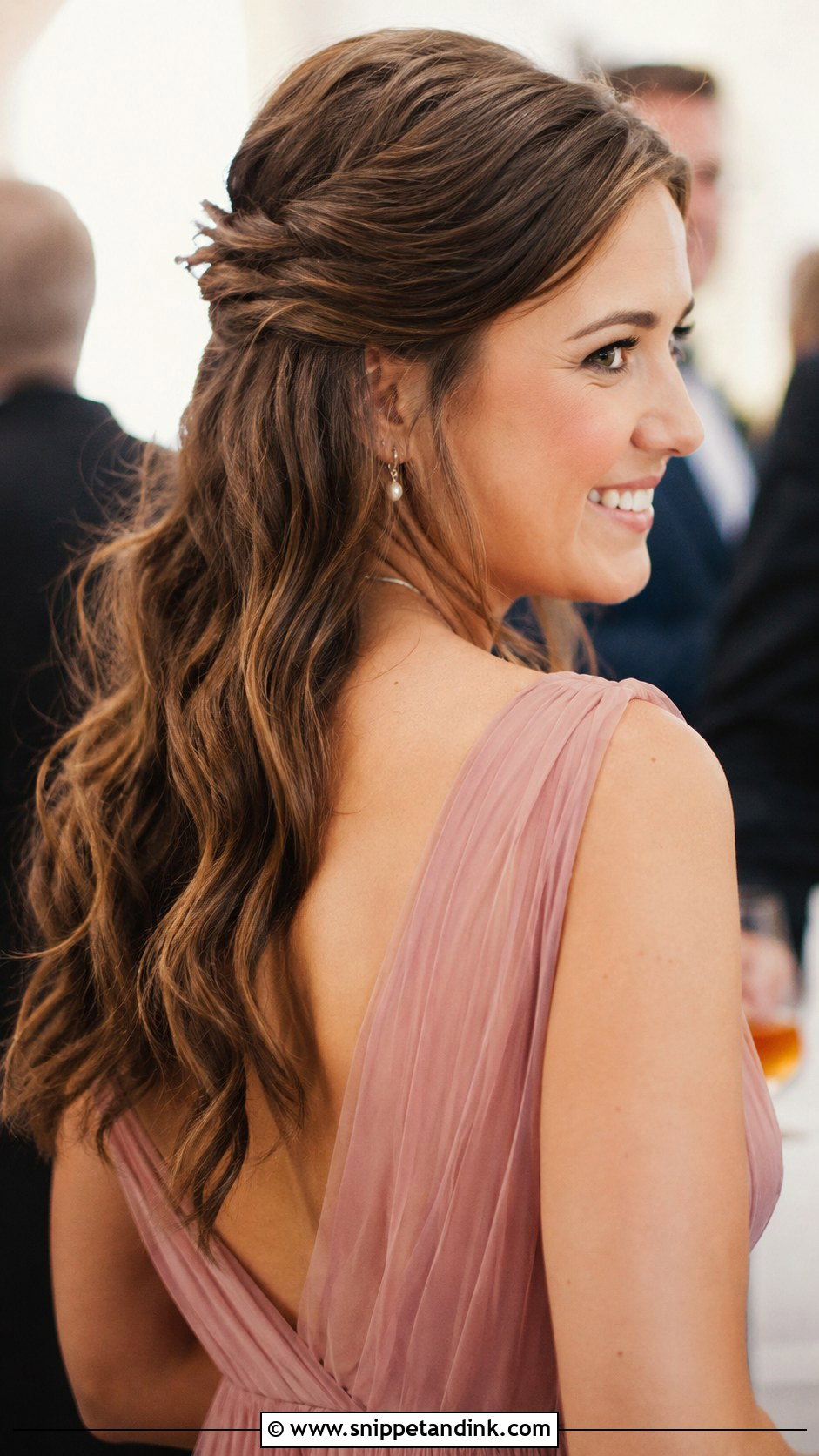 Half Up Half Down Wedding Guest Hairstyle - Snippet and Ink - 30 Hairdos for Wedding Guest