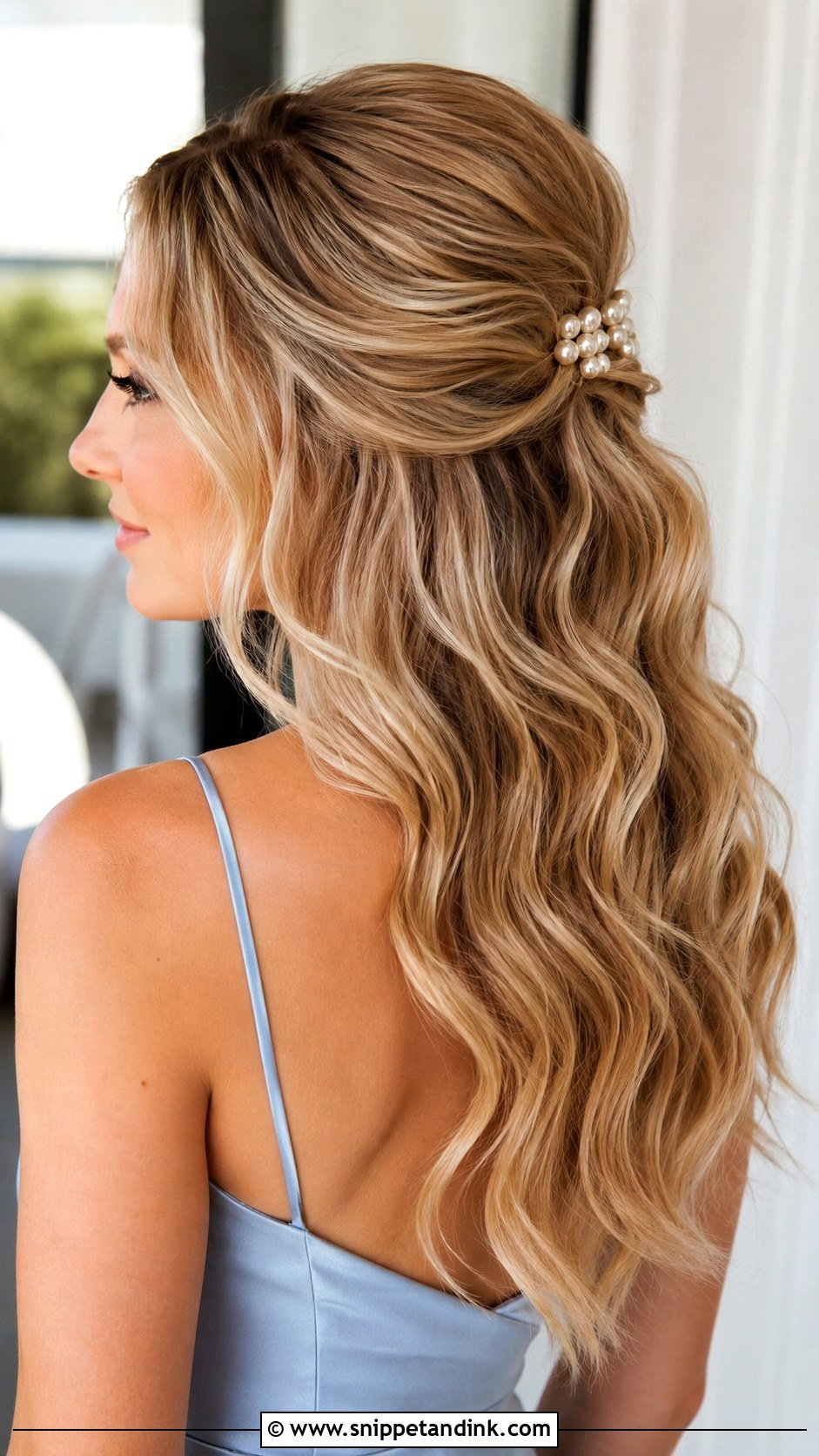 Half Up Half Down Wedding Guest Hairstyle - Snippet and Ink - 15 Hairstyle for Wedding Guests Ideas