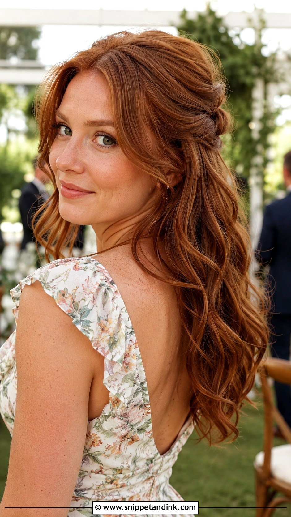 Half Up Half Down Wedding Guest Hairstyle - Snippet and Ink - 15 Simple Hairstyle Wedding Guest Ideas