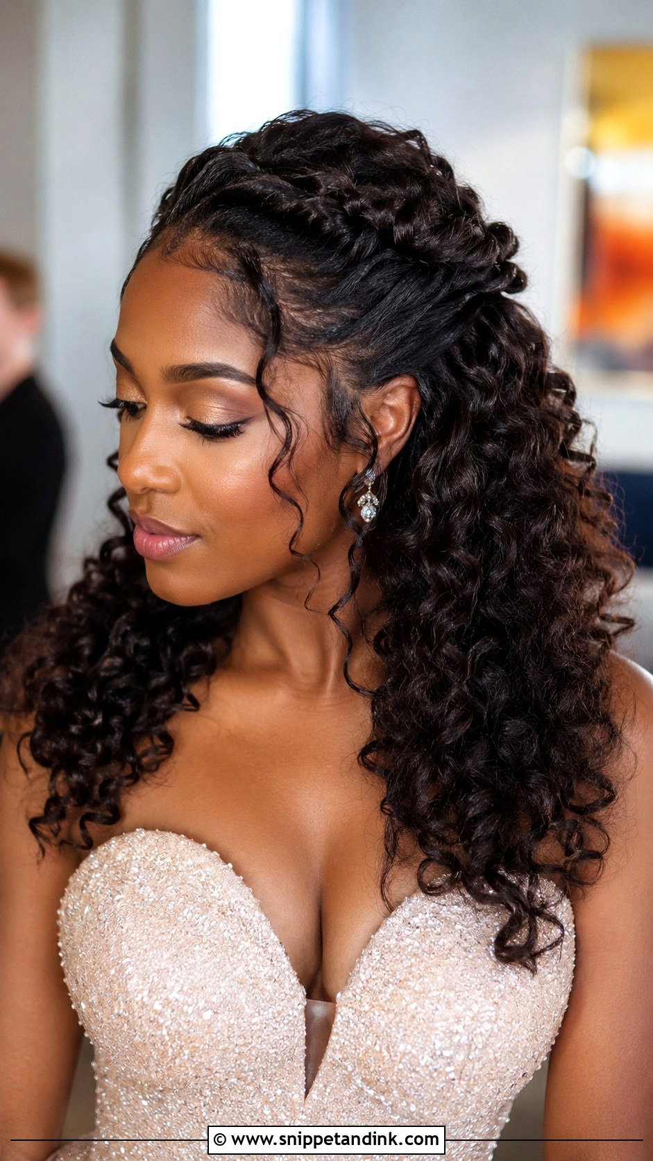 Half Up Half Down Wedding Guest Hairstyle - Snippet and Ink - 15 Wedding Guest Hairstyles for Black Women