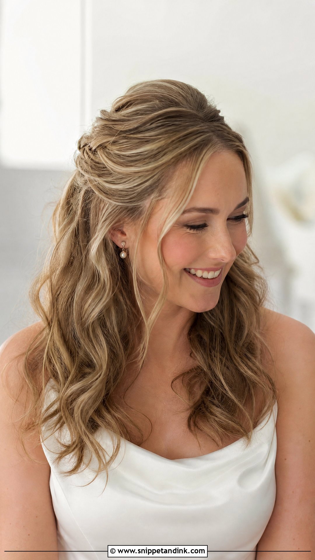 Half Up Half Down Wedding Hair - Snippet and Ink - 15 Do It Yourself Wedding Hair Ideas