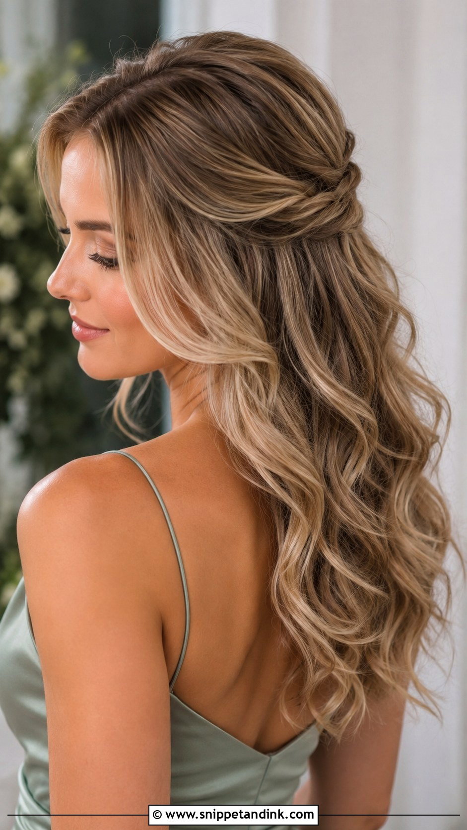 Half Up Half Down Wedding Hair - Snippet and Ink - 15 Sister of the Groom Hairstyles