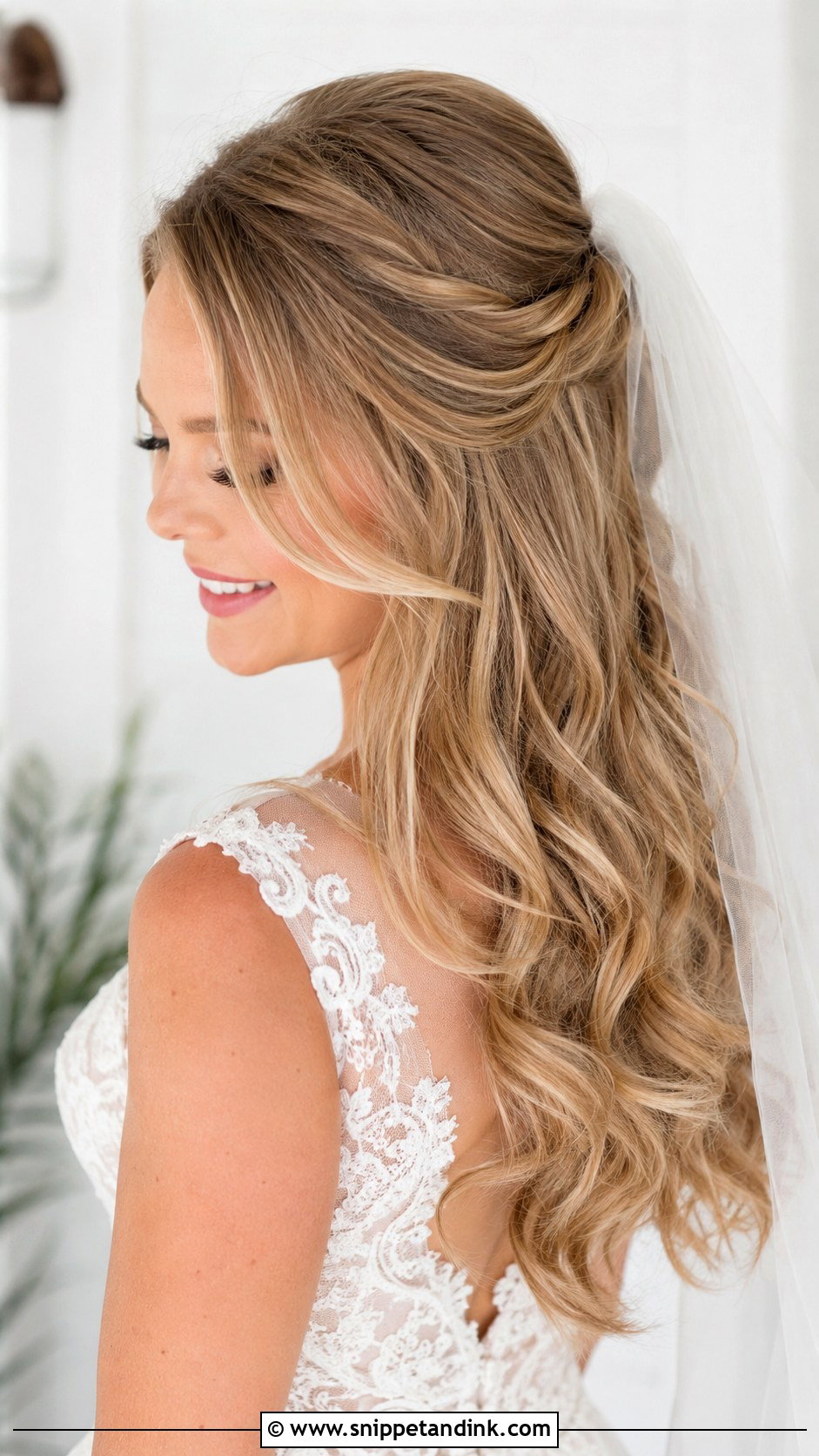 Half Up Half Down Wedding Hair - Snippet and Ink - 15 Wedding Hairstyles for Long Thick Hair