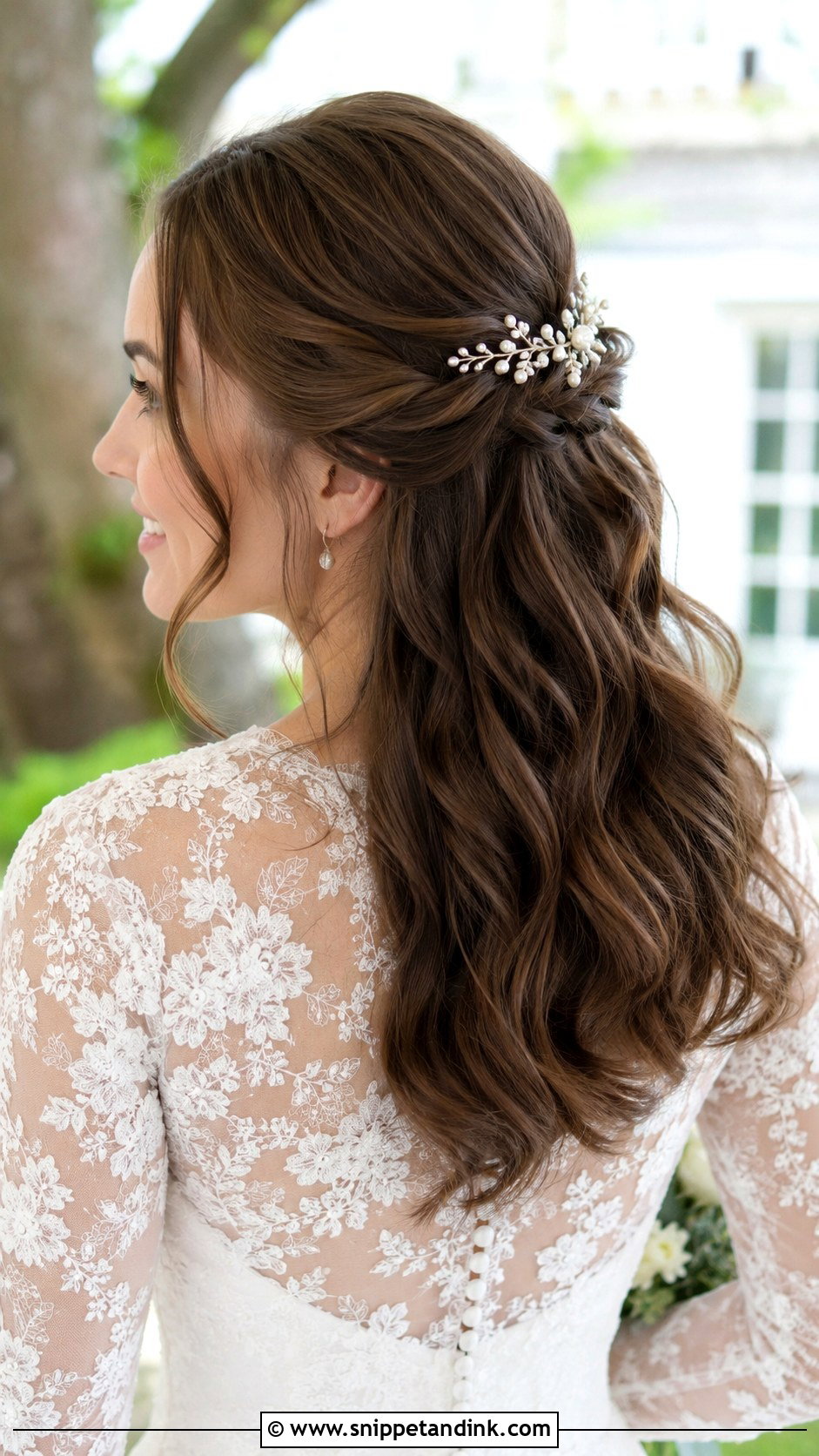 Half Up Half Down Wedding Hair - Snippet and Ink - 20 Cute Wedding Hair Ideas