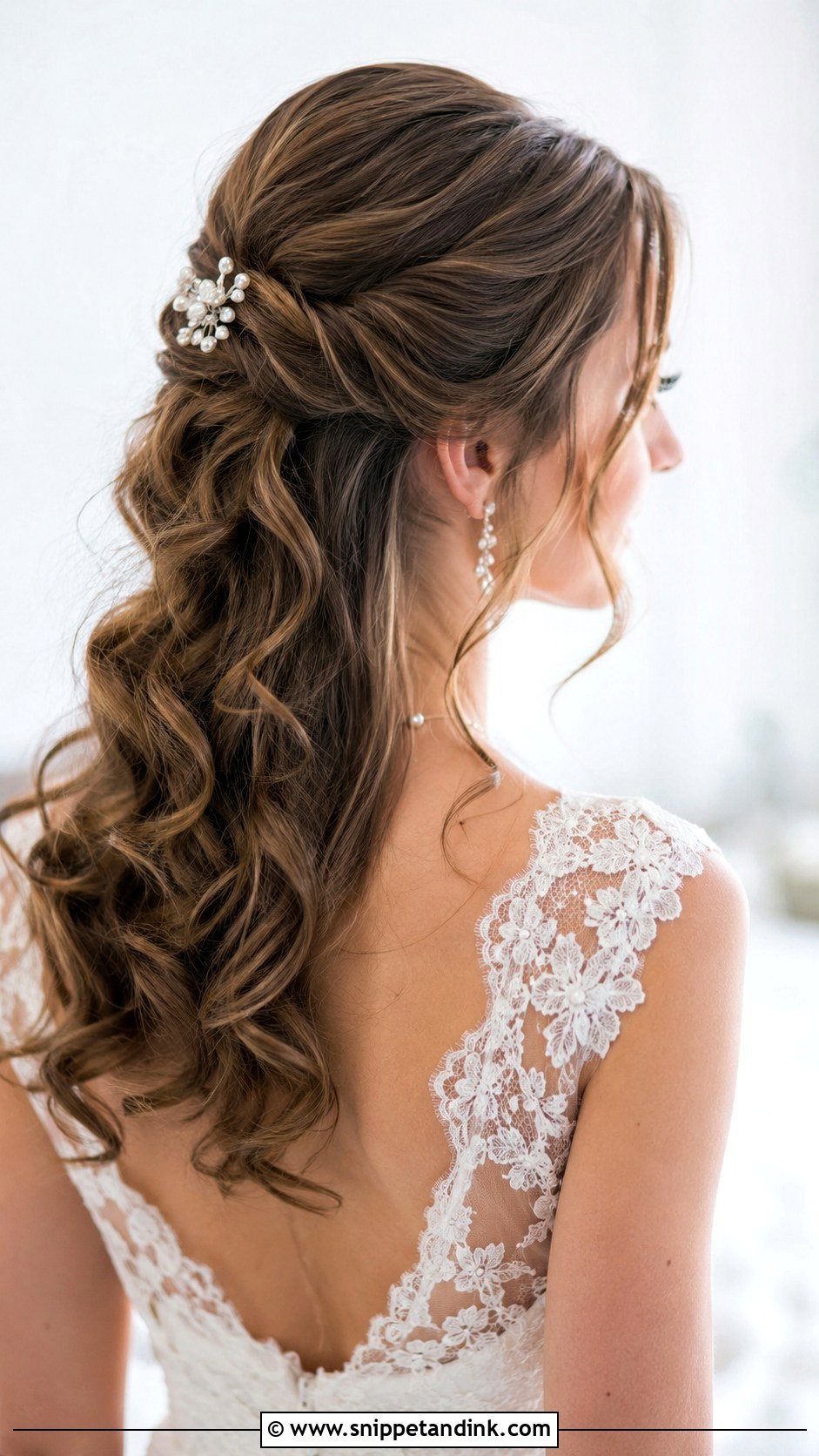 Half Up Half Down Wedding Hair - Snippet and Ink - 20 Easy Bridal Hair Ideas