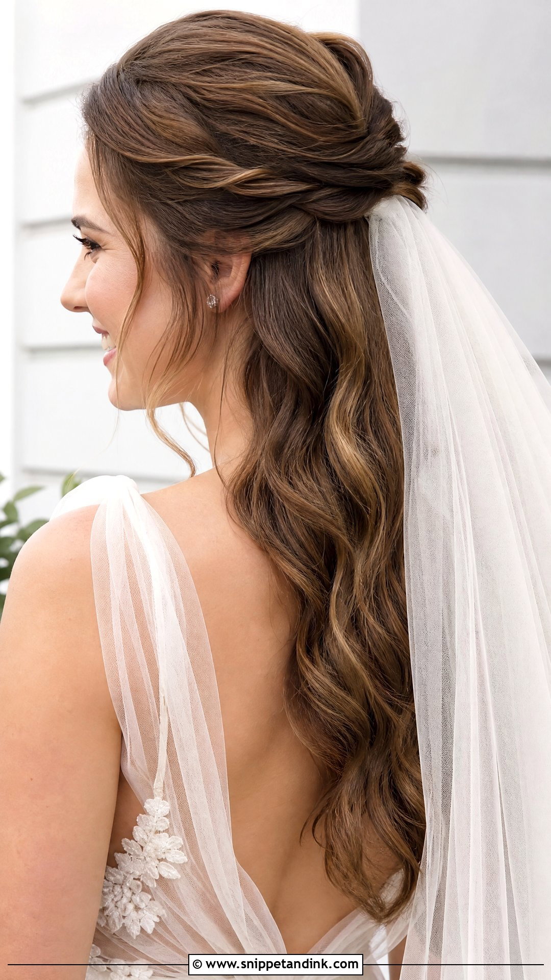 Half Up Half Down Wedding Hair - Snippet and Ink - 20 Long Hair Wedding Styles All Down