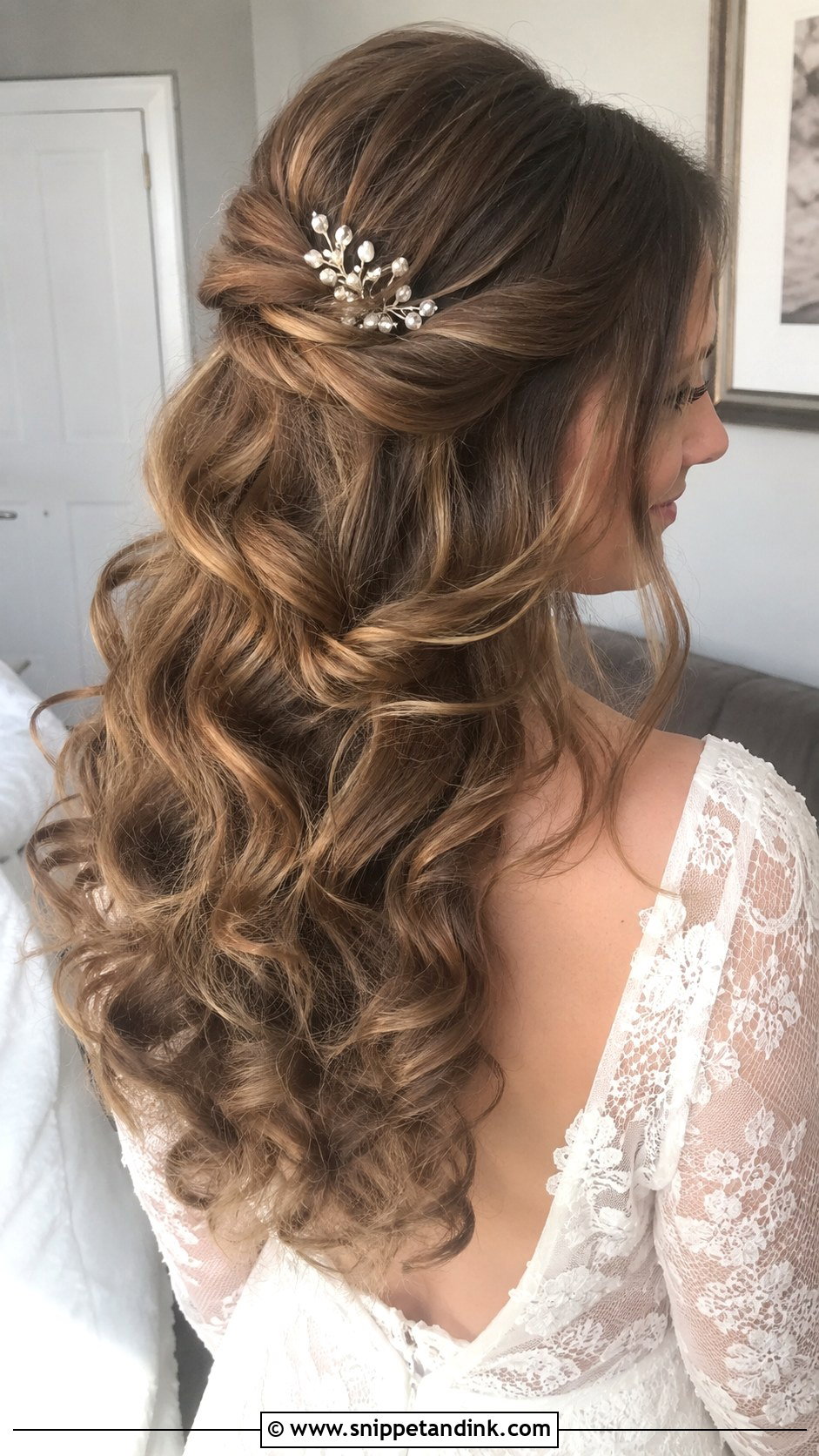 Half Up Half Down Wedding Hair - Snippet and Ink - 20 Wedding Hairs