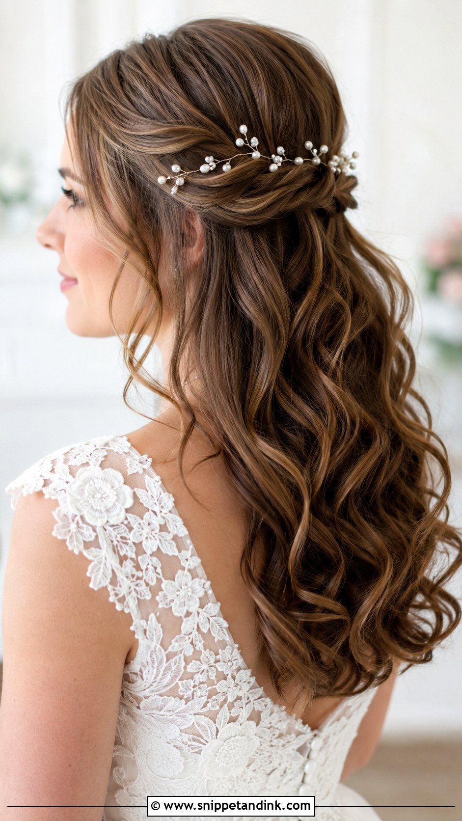 Half Up Half Down Wedding Hair - Snippet and Ink - 20 Wedding Hairstyles 2025 Trends
