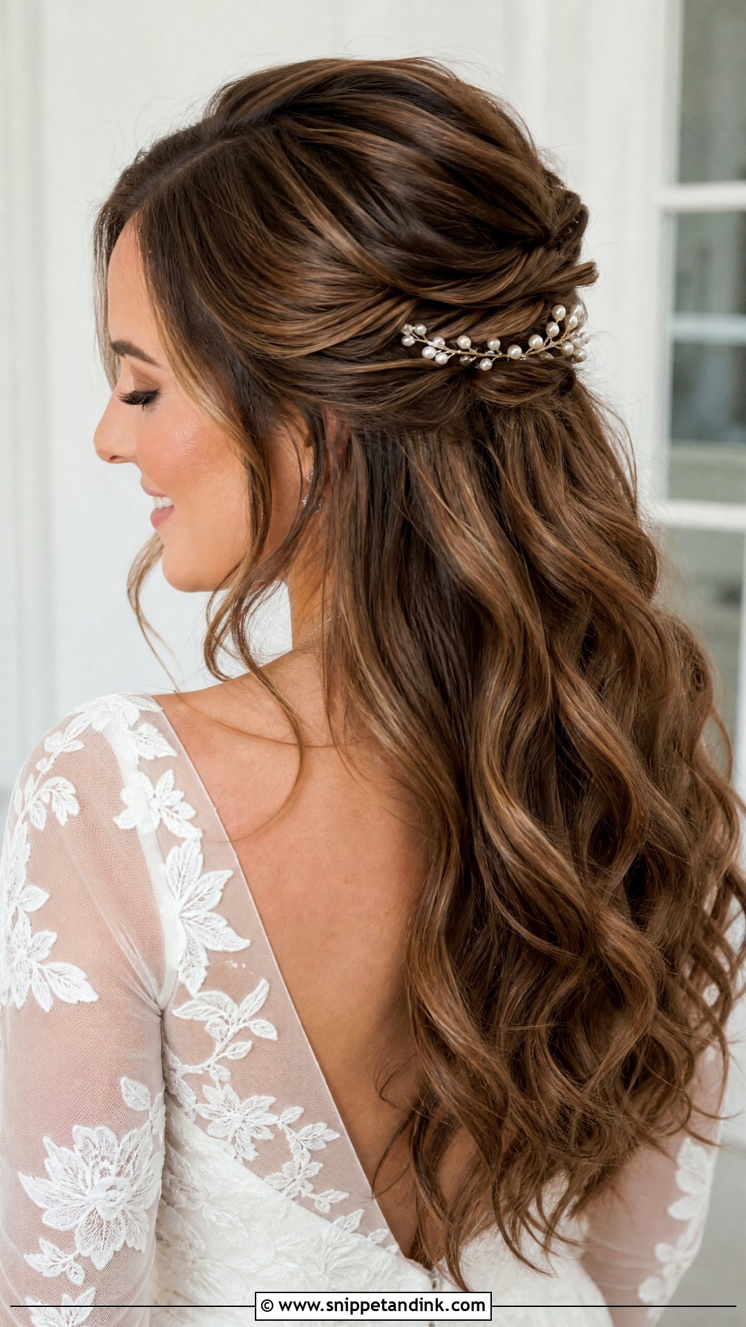 Half Up Half Down Wedding Hair - Snippet and Ink - 15 Elegant Wedding Hair Styles